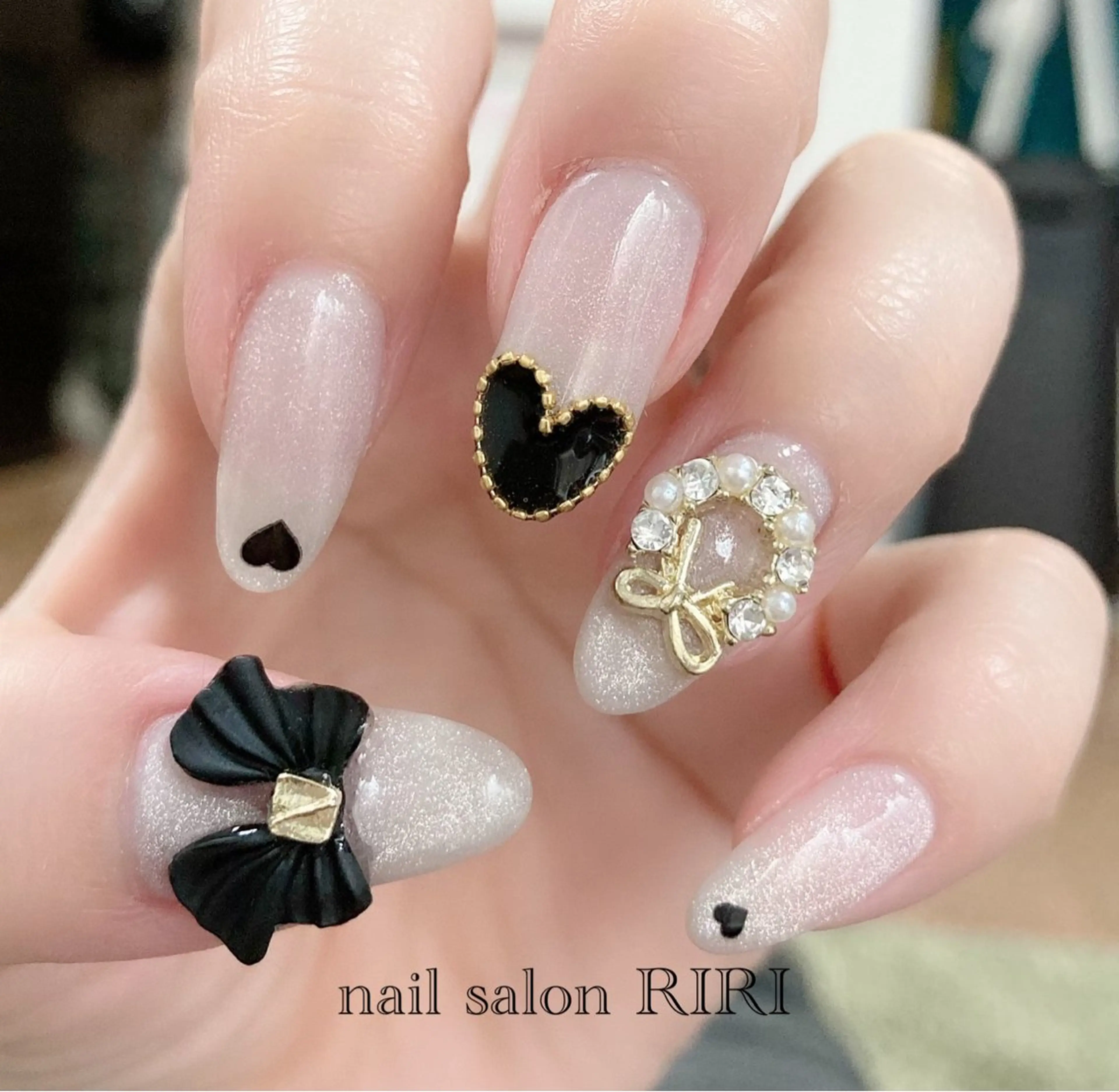 ネイル ハート リボン private  nail  salon RIRI所属・RIRI リリのネイルデザイン