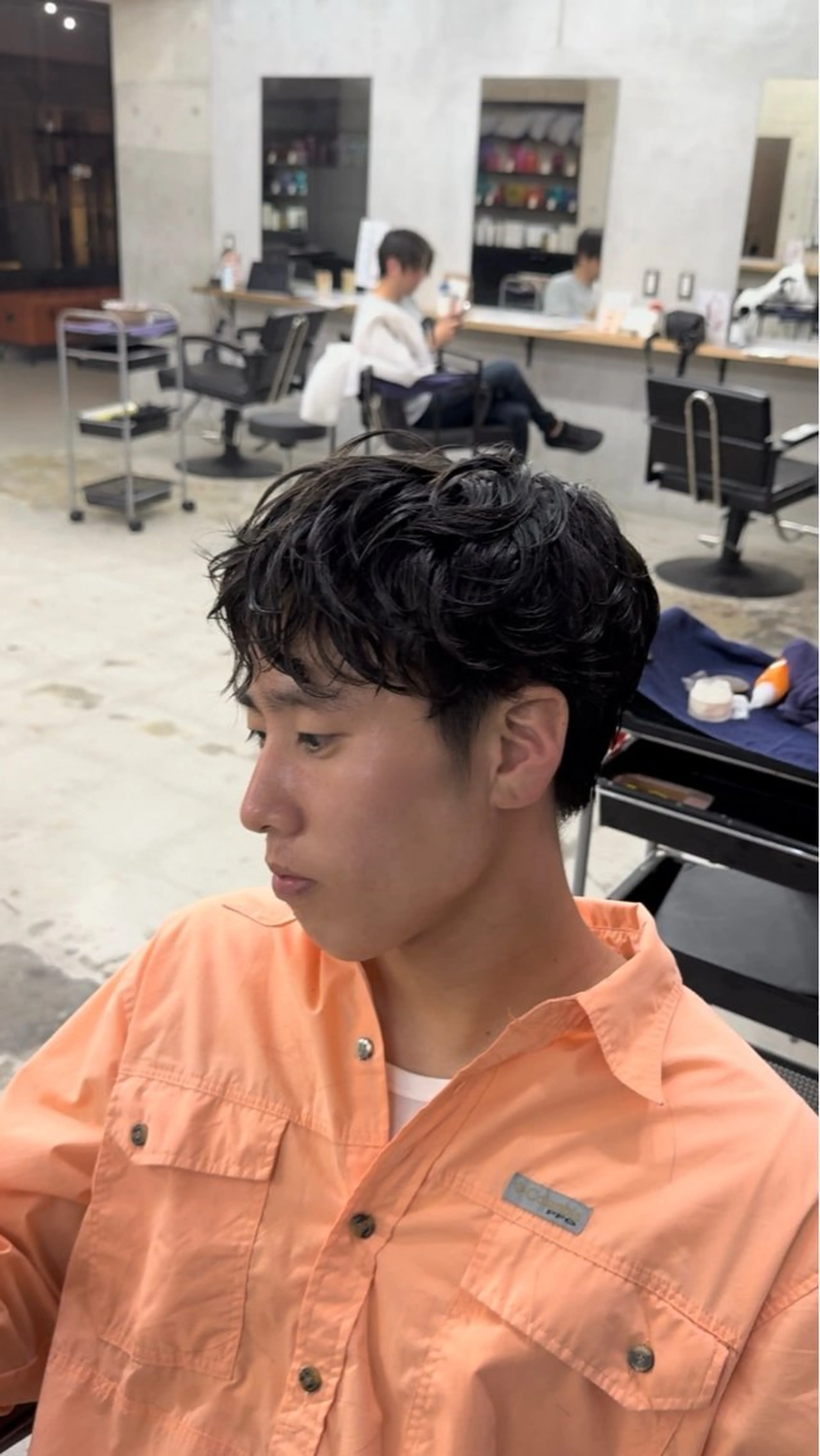 パーマ メンズ メンズパーマ カット パーマ be'leef.ric 守口店所属・スペインカール/ メンズパーマ/山下のヘアスタイル