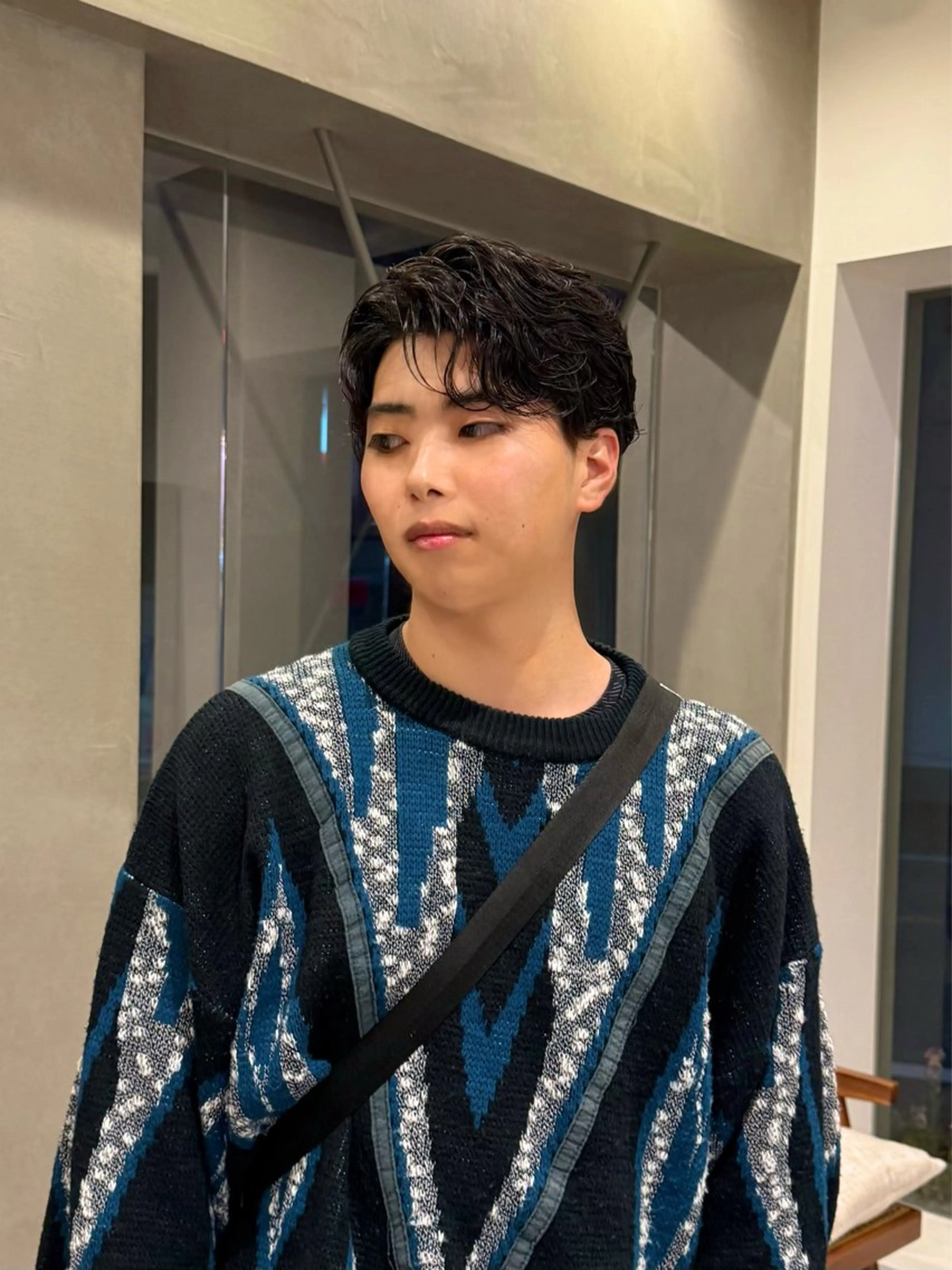 メンズ メンズパーマ AILERON 陣岸のヘアスタイル