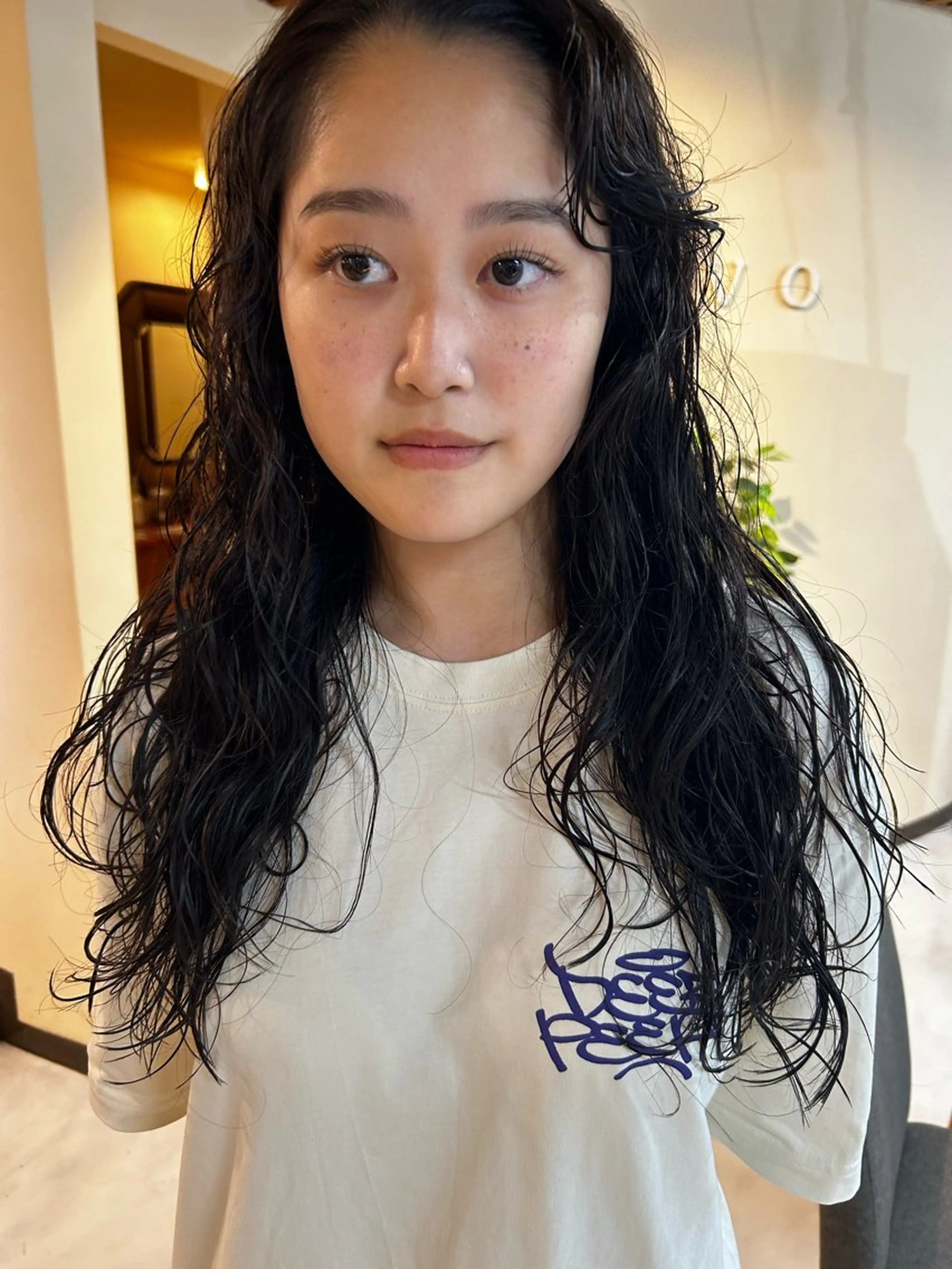 ロング カット パーマ 透明感/レイヤー/ 武士るな🌿‬のヘアスタイル
