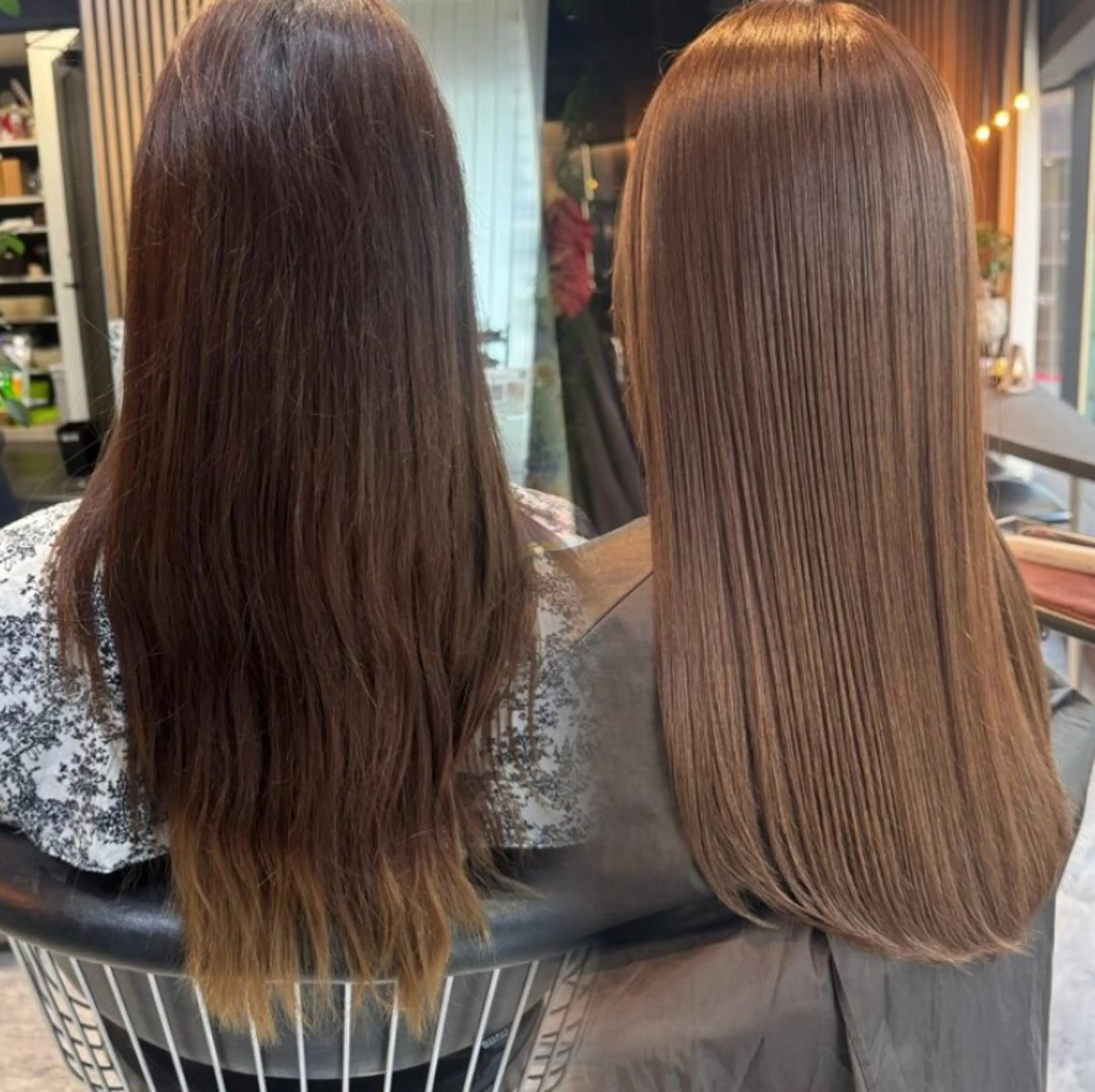ロング 髪質改善 トリートメント 酸性ストレート ヘアカラー 縮毛矯正 トリートメント 縮毛矯正/酸性ストレ ート/艶カラー/堅田のヘアスタイル