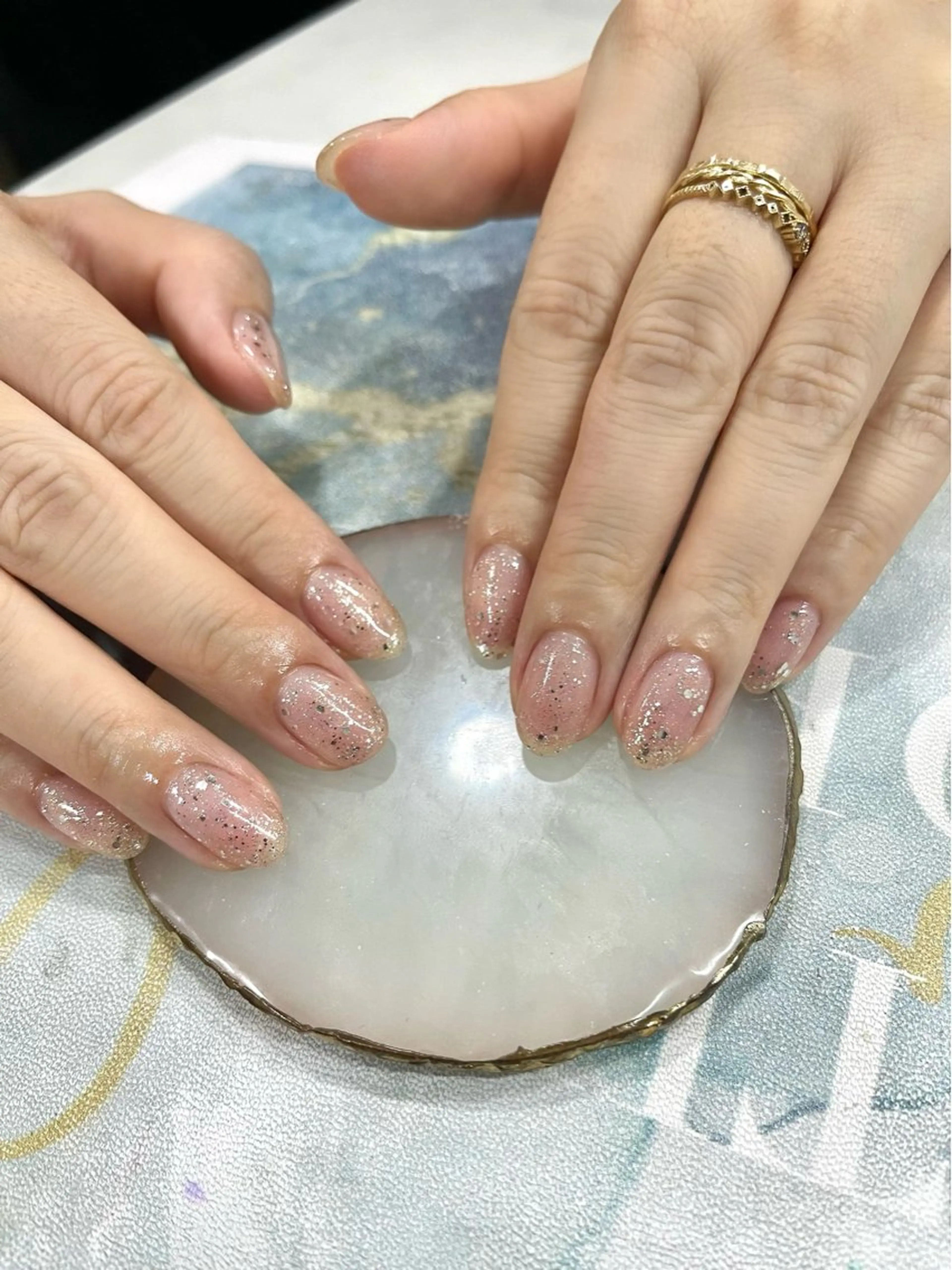 ネイル ラメ(グリッター) シンプルネイル 桜井 Y nailsのネイルデザイン