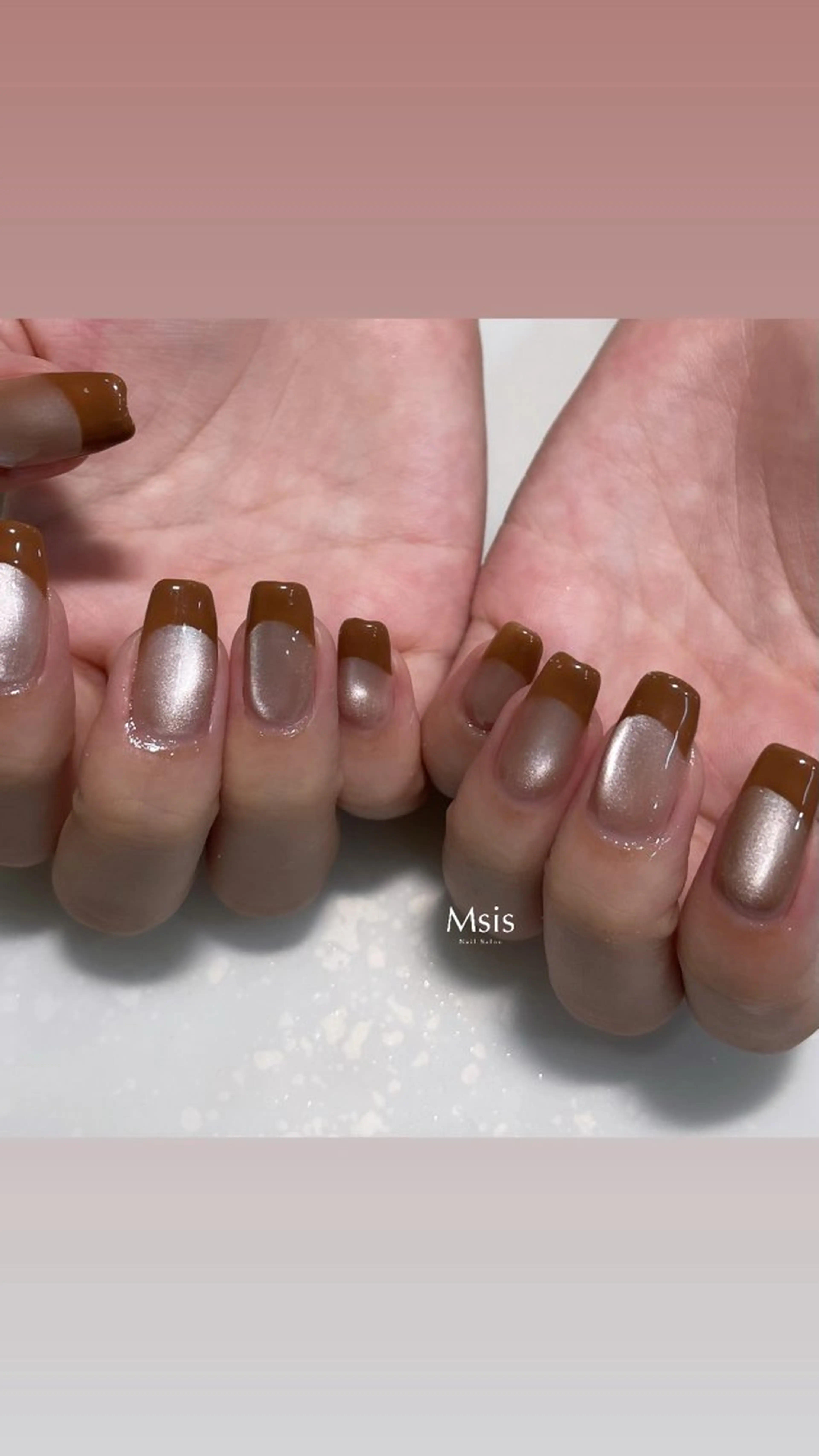 ネイル フレンチネイル マグネットネイル ハンドネイル Msis Beauty Salon　夙川店【エムシス】所属・Msis 夙川 azusaのネイルデザイン