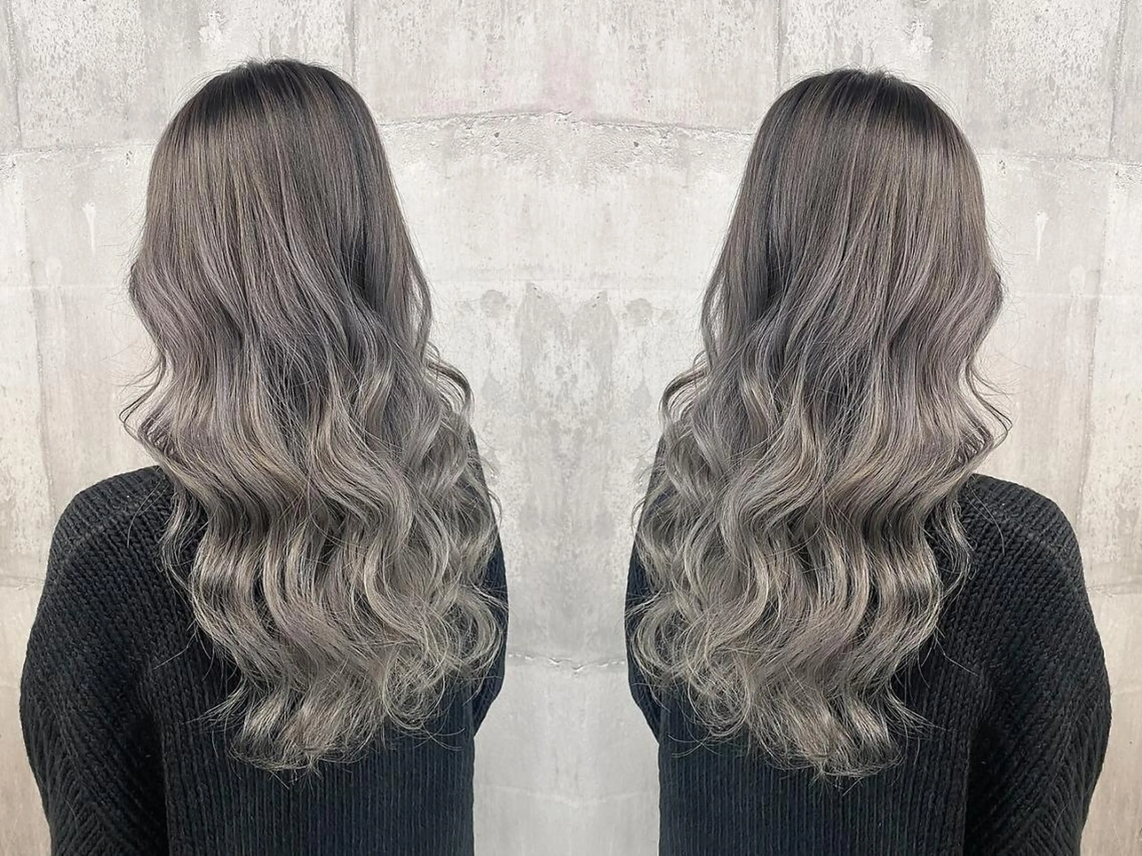 グラデーションブリーチ+ケアカラ-の写真