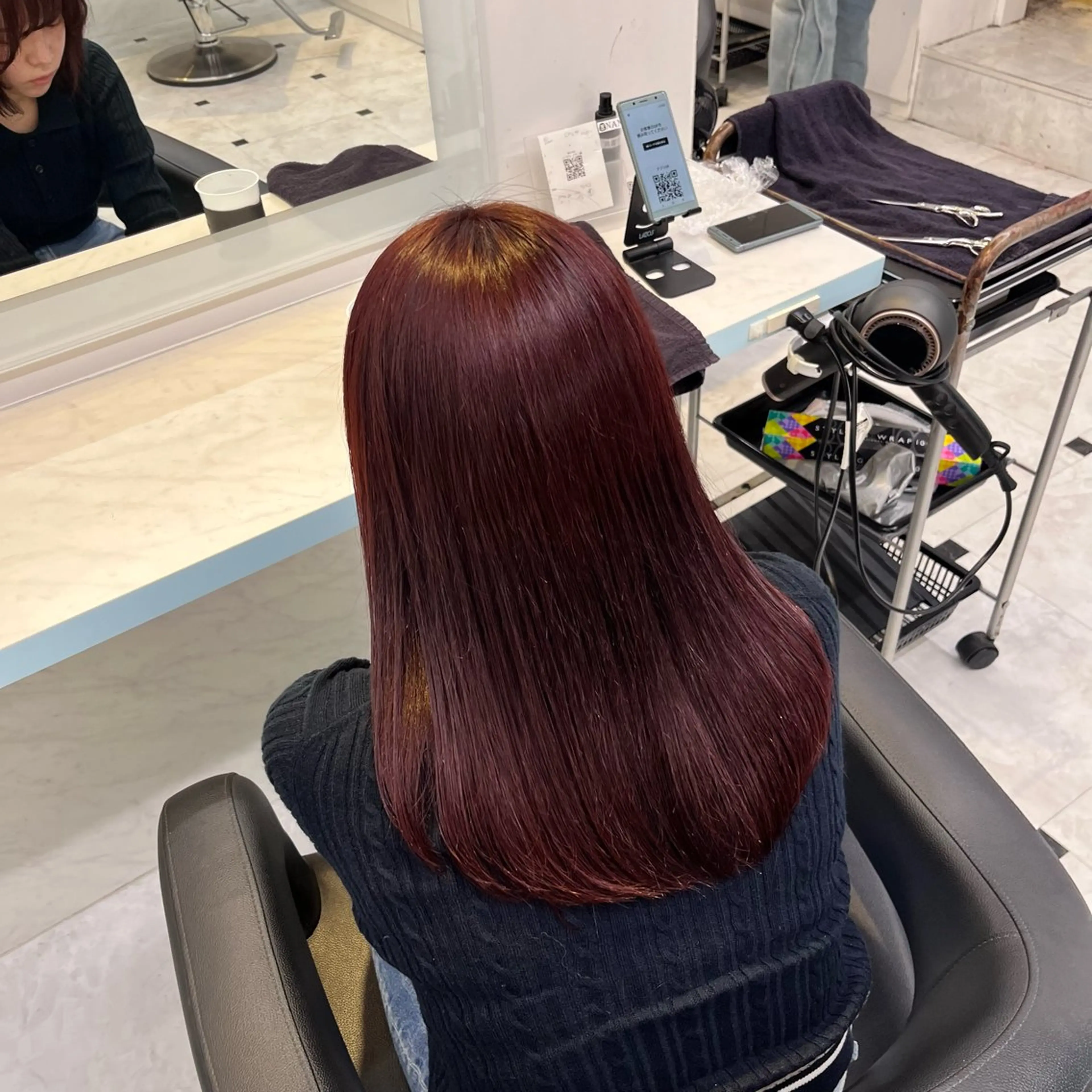 ロング カラー カット ヘアカラー トリートメント ヘアセット NANA🥀韓国ヘア /レイヤー/暖色🥀のヘアスタイル