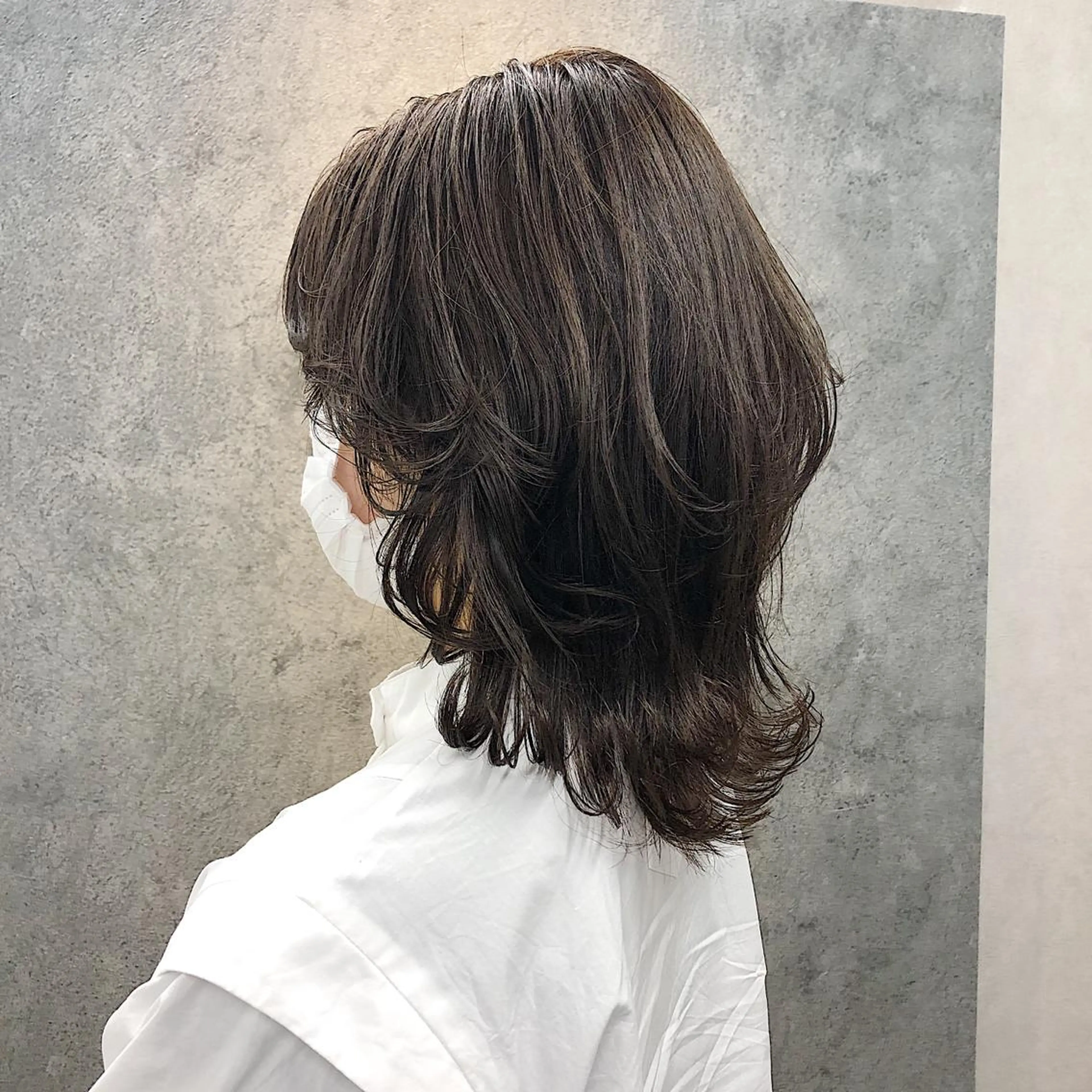 ミディアム ウルフカット 所渉/韓国レイヤー /ウルフカットのヘアスタイル