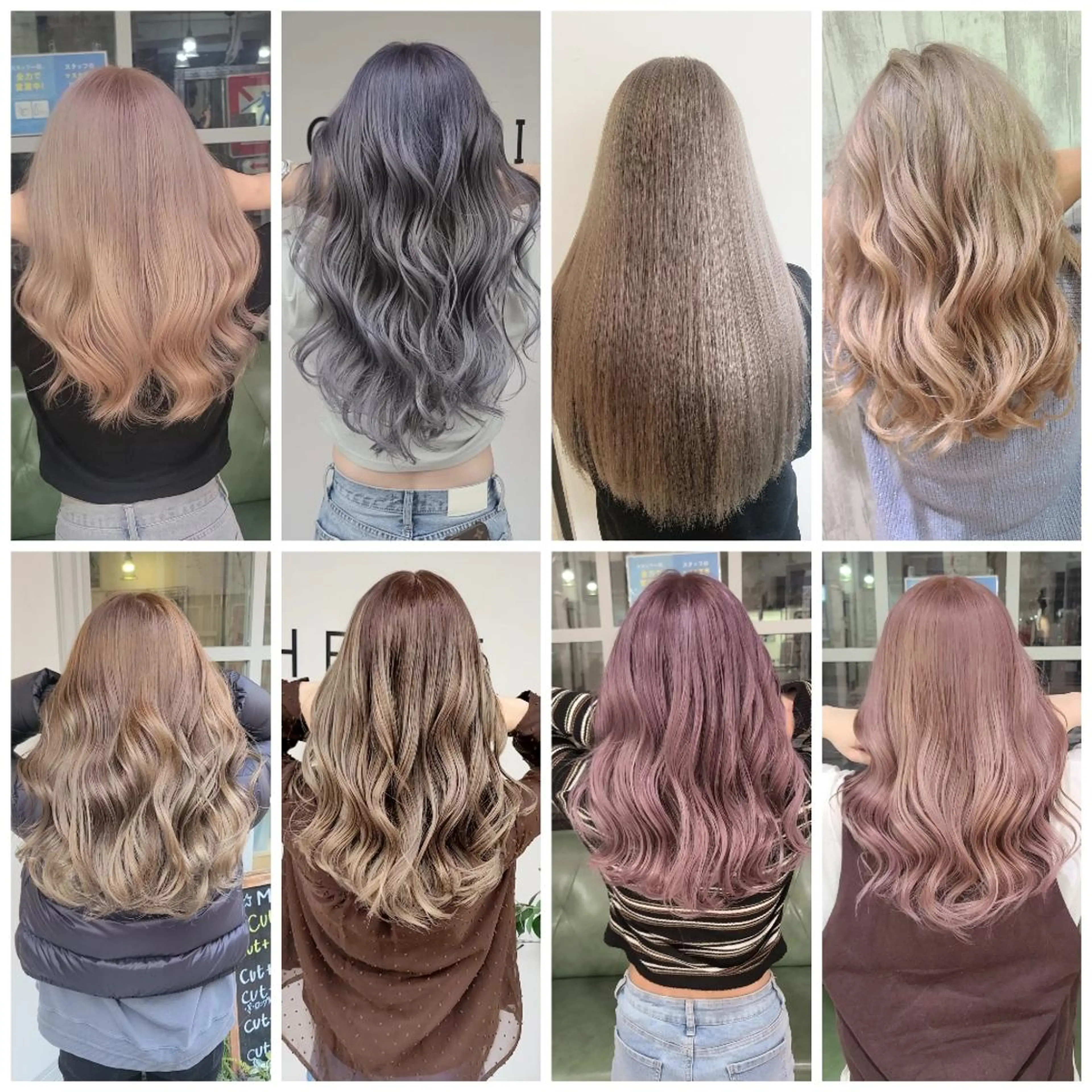 ロング カラー アッシュ アッシュグレー バレイヤージュ ベージュカラー ブリーチ ヘアカラー cherie所属・大内 格のヘアスタイル