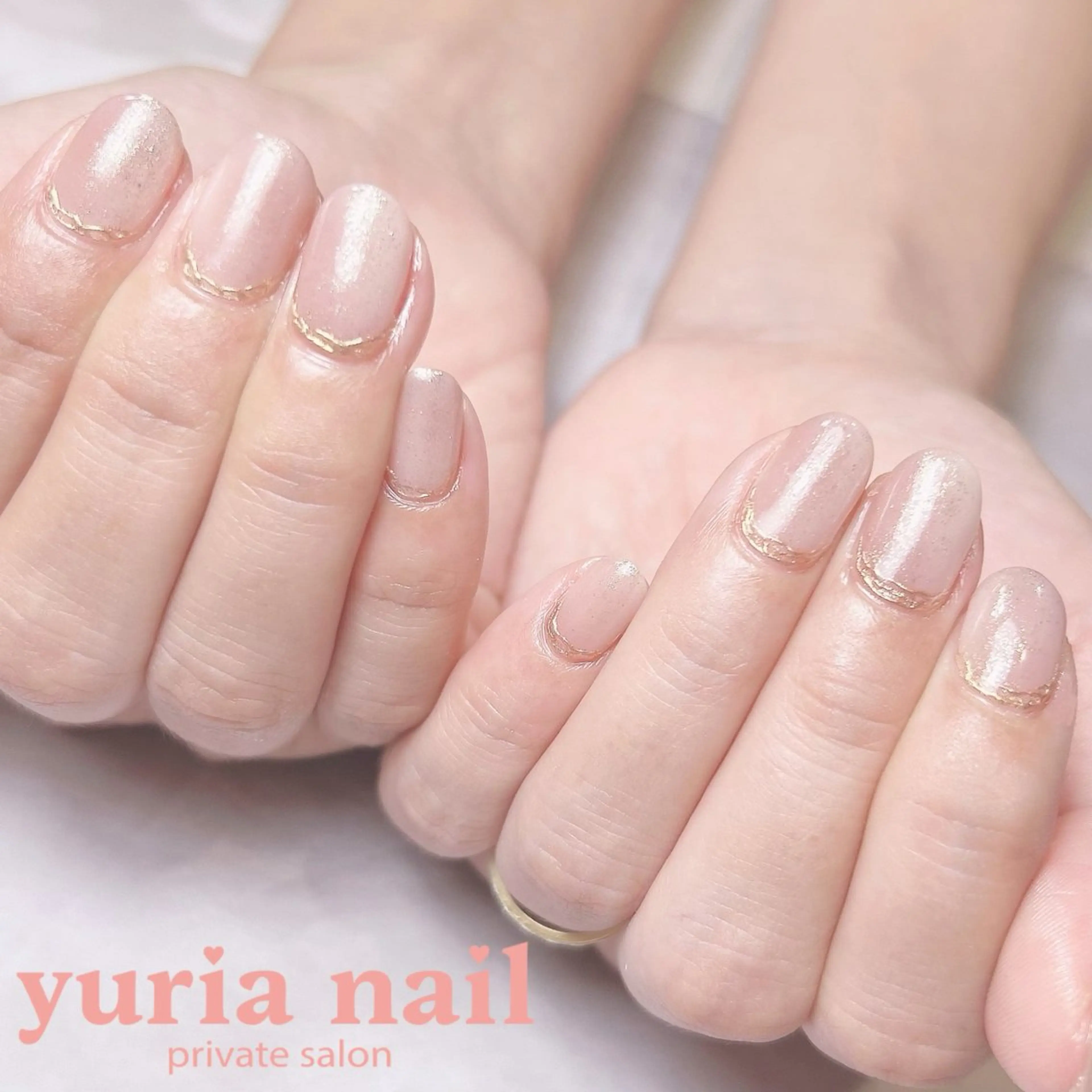 ネイル ジェルネイル 持ち込み ニュアンスネイル ホワイト ハンドネイル 小林 ゆりあのネイルデザイン