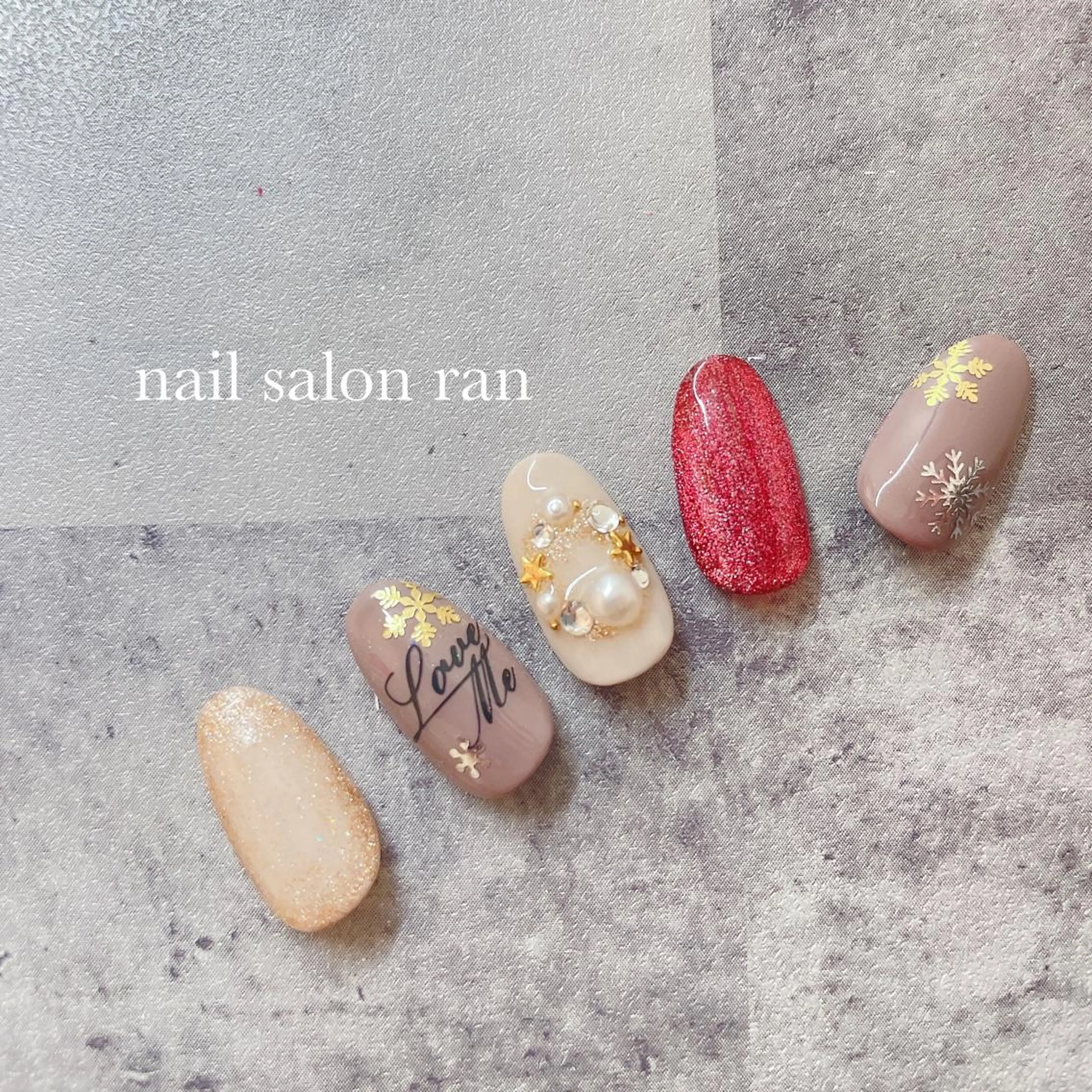 ネイル 冬ネイル クリスマス nailsalon ranのネイルデザイン