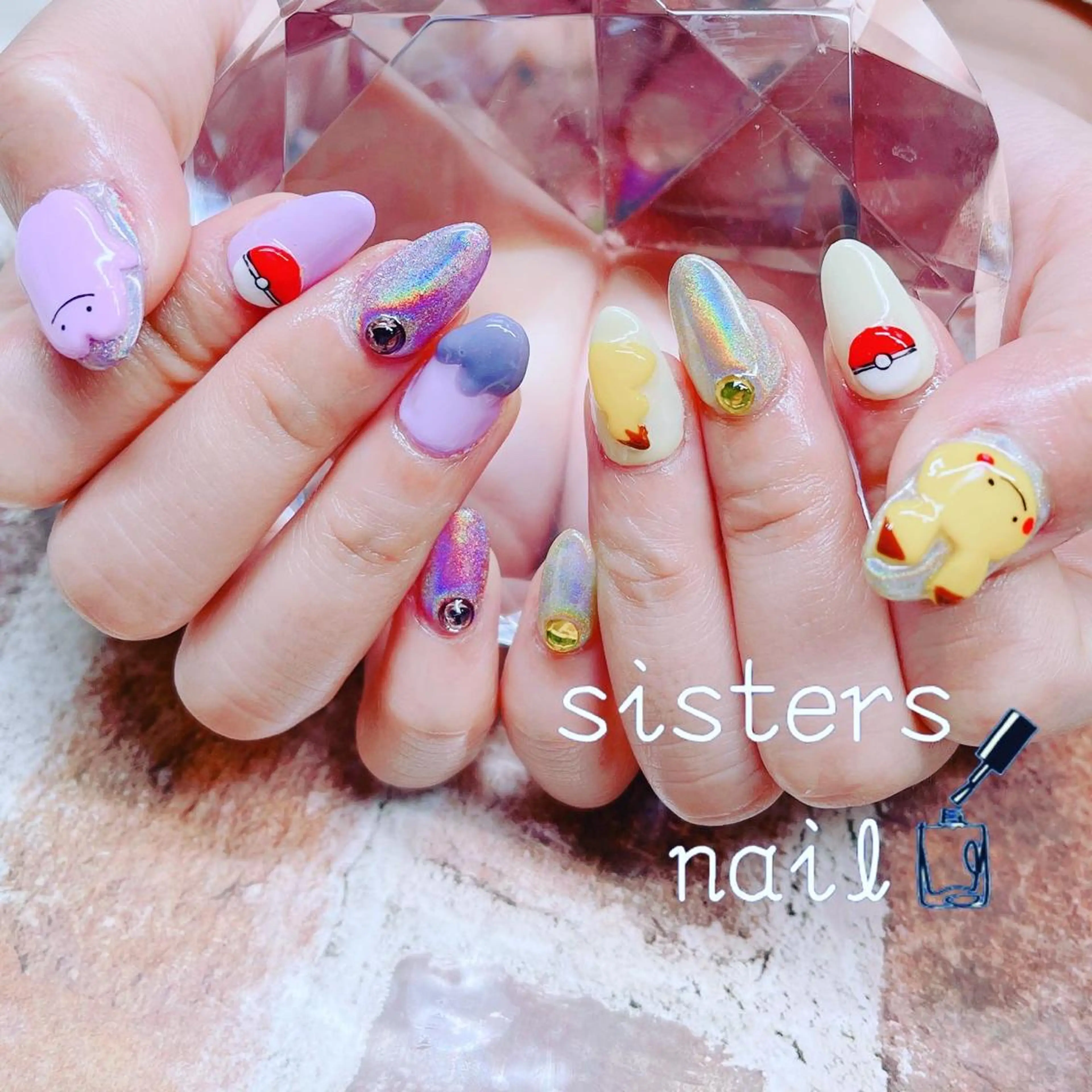 ネイル アートネイル パステルネイル スカルプネイル sisters nail.fのネイルデザイン