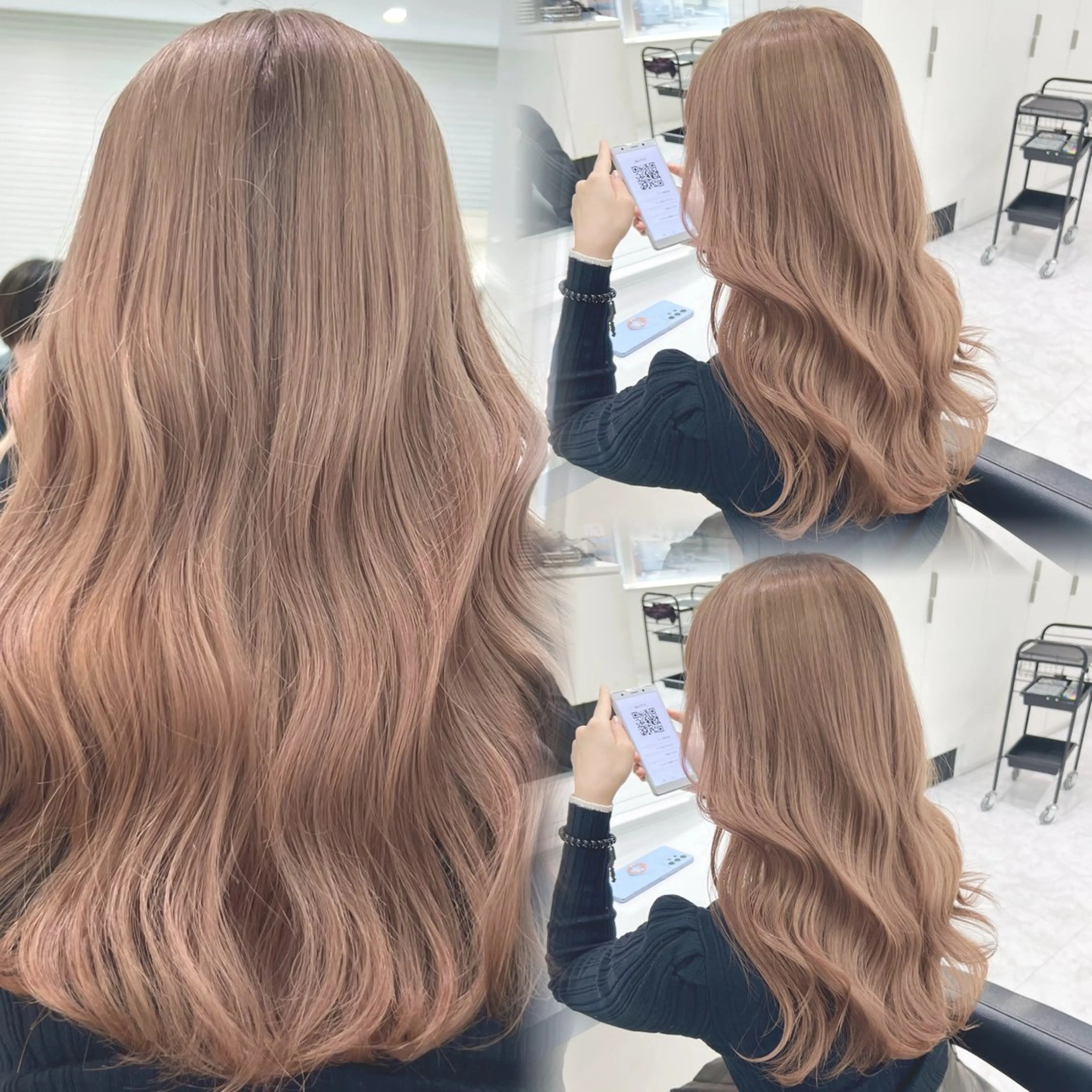 ミディアム カラー ヘアカラー トリートメント ヘアセット 艶髪グレージュ特化/ CHIKARAのヘアスタイル