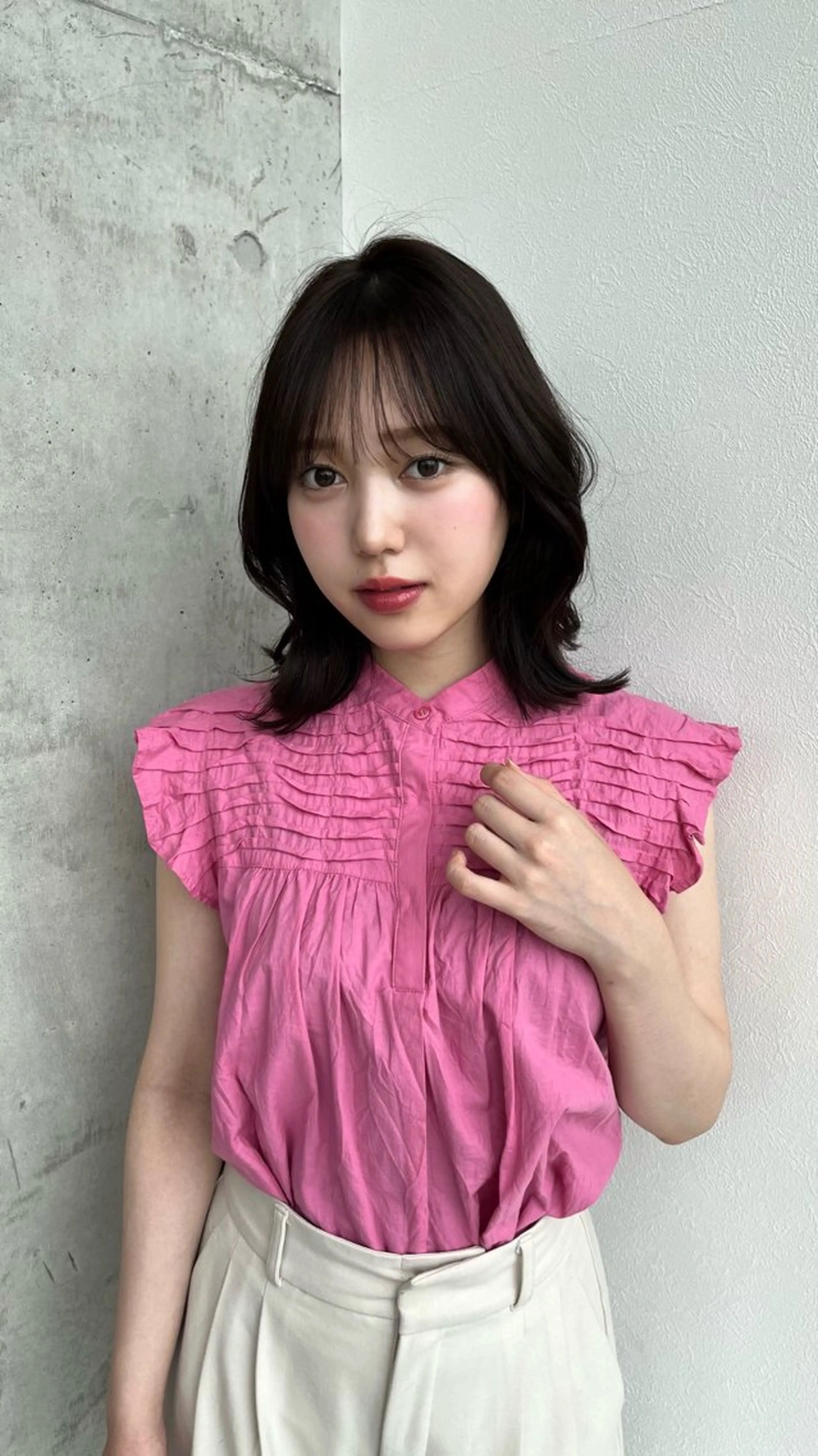 ミディアム カラー ベージュ/グレージュ 恵比寿/丸山陽平のヘアスタイル