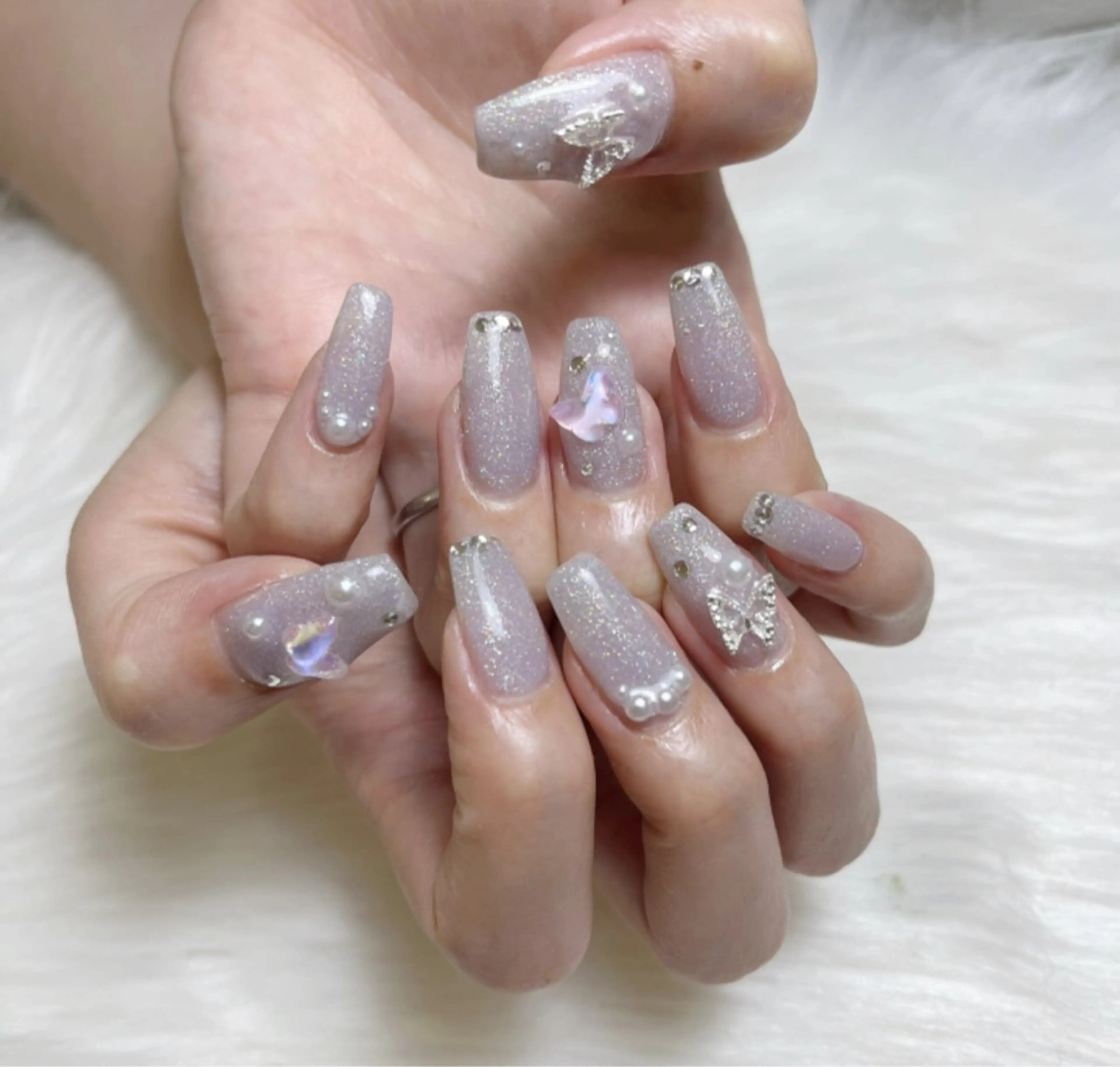 ネイル 長さ出し フットネイル ジェルネイル 韓国ネイル マグネットネイル #Amin所属・#Amin nail salonのネイルデザイン