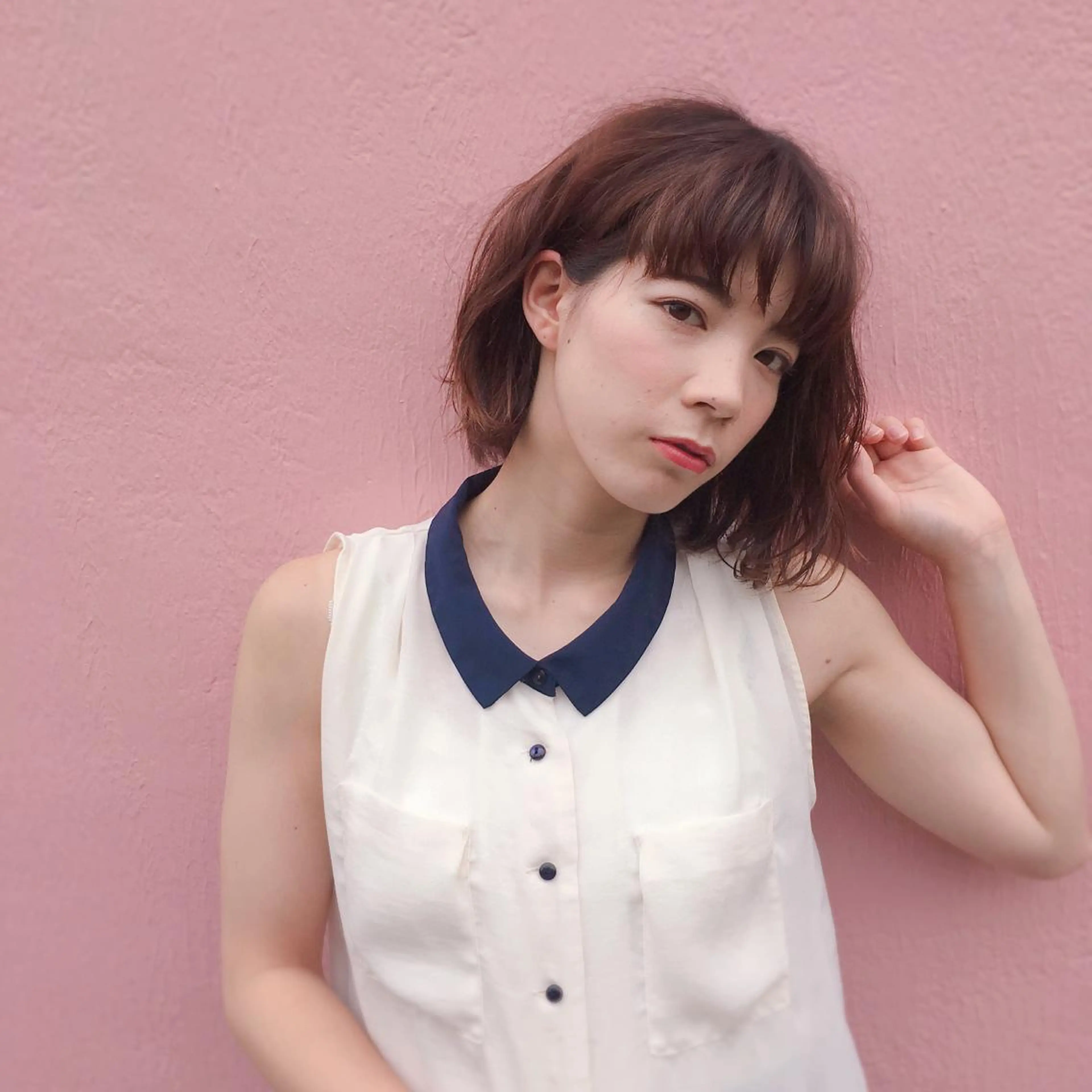 ミディアム カラー 四ッ井 翔のヘアスタイル