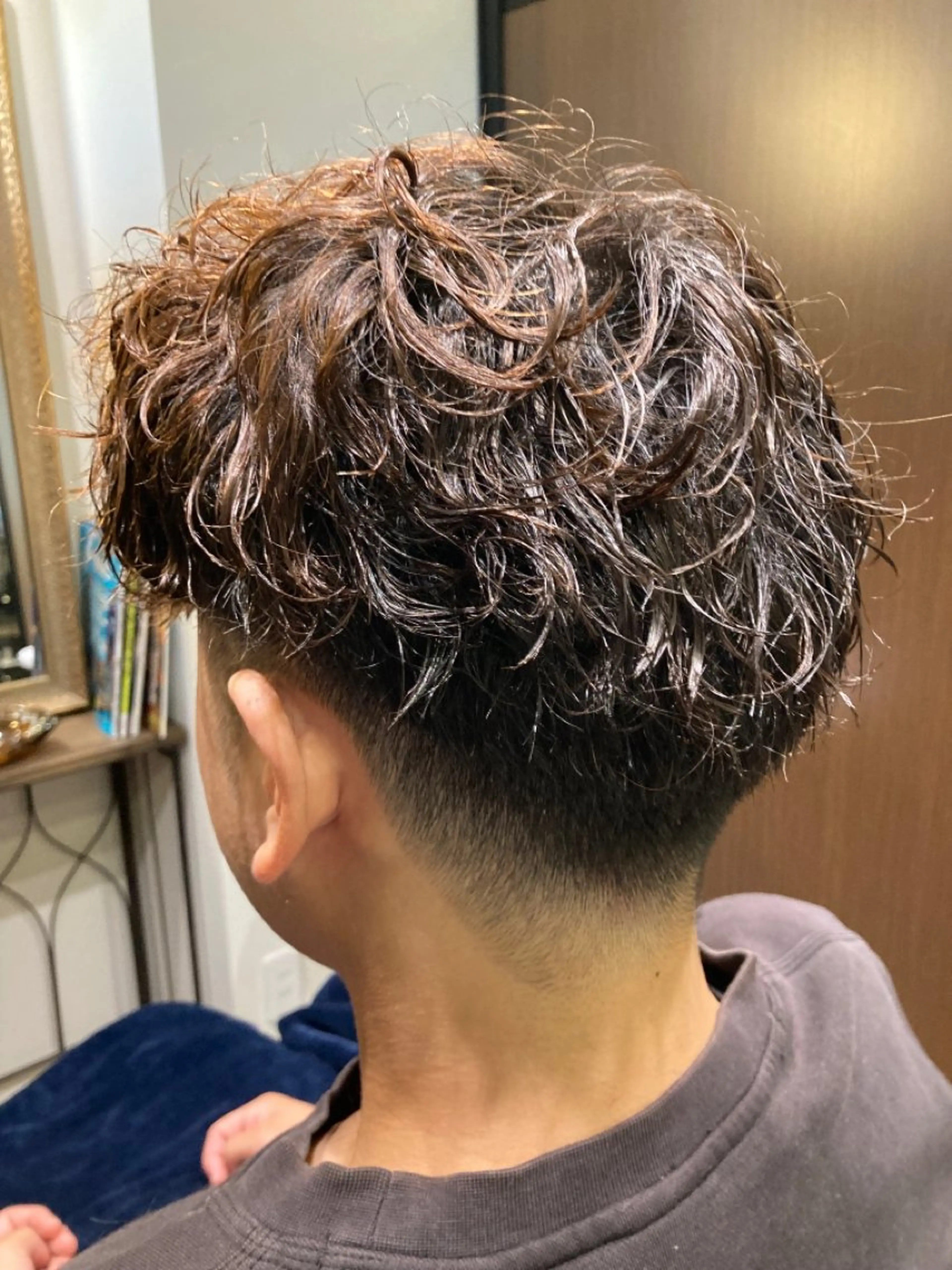 ショート パーマ メンズ マッシュ メンズパーマ ショートヘア スパイラルパーマ メンズ/ケアパーマ /hayashiのヘアスタイル
