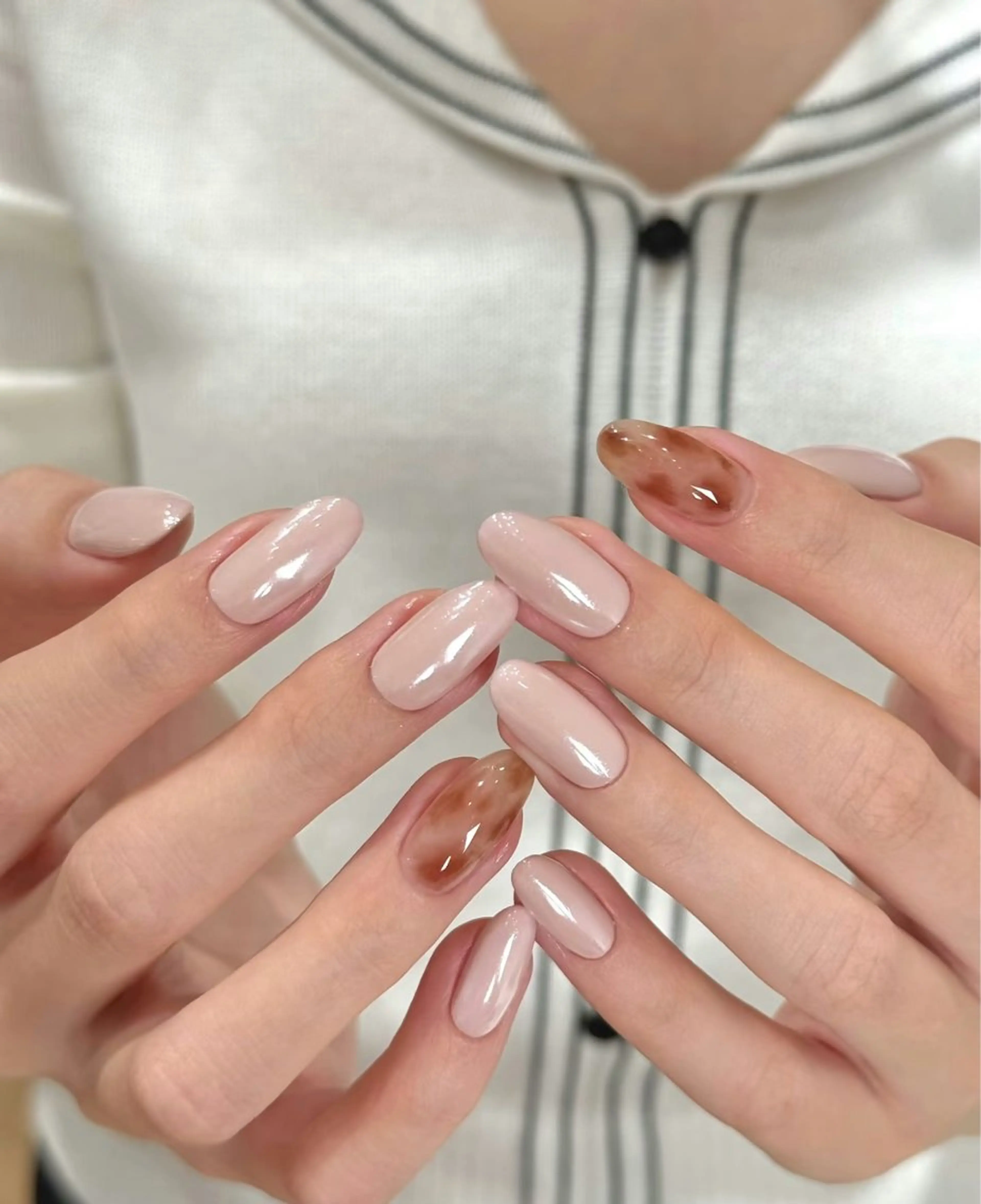 ネイル アートネイル オーロラネイル チークネイル 長さ出し フットネイル ハンドネイル Blossom nail【ブラソンネイル】所属・Blossom nail_Yuniのネイルデザイン
