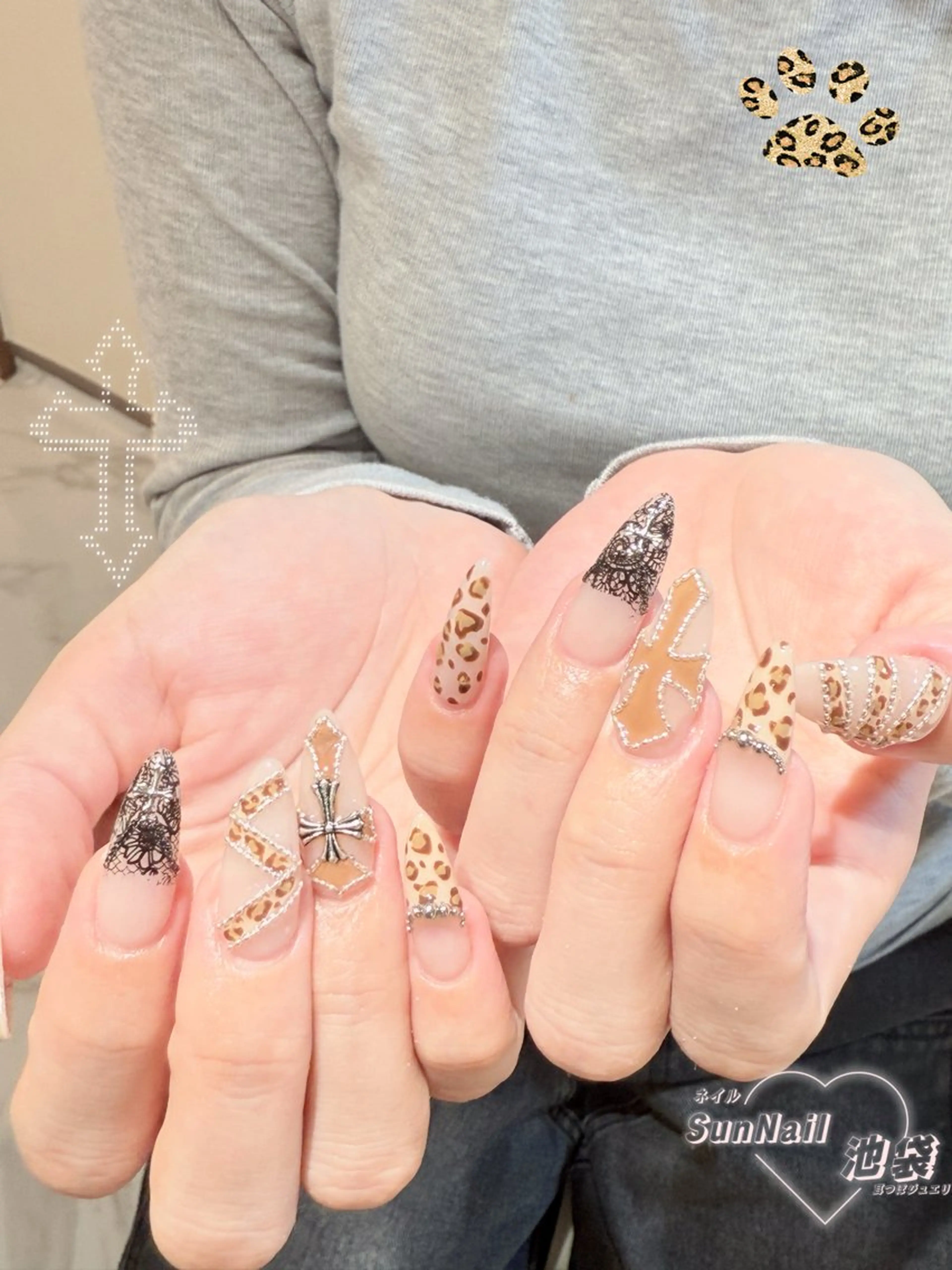 ネイル アニマル柄 ハンドネイル ハンドケア Sun Nail 池袋のエステ・リラクイメージ
