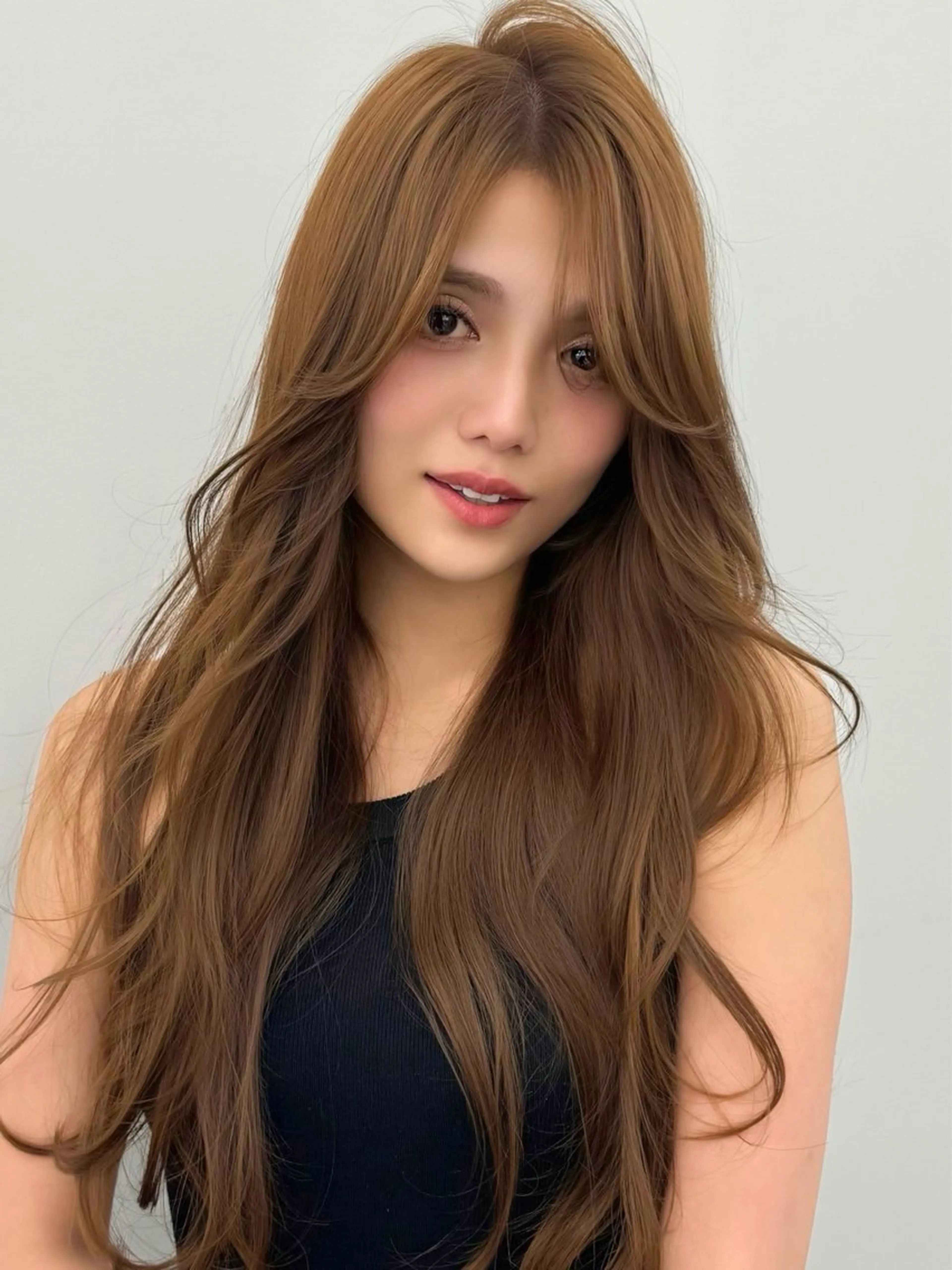 ロング カラー カット ヘアカラー 顔まわりの神様 藤嶋秀幸のヘアスタイル