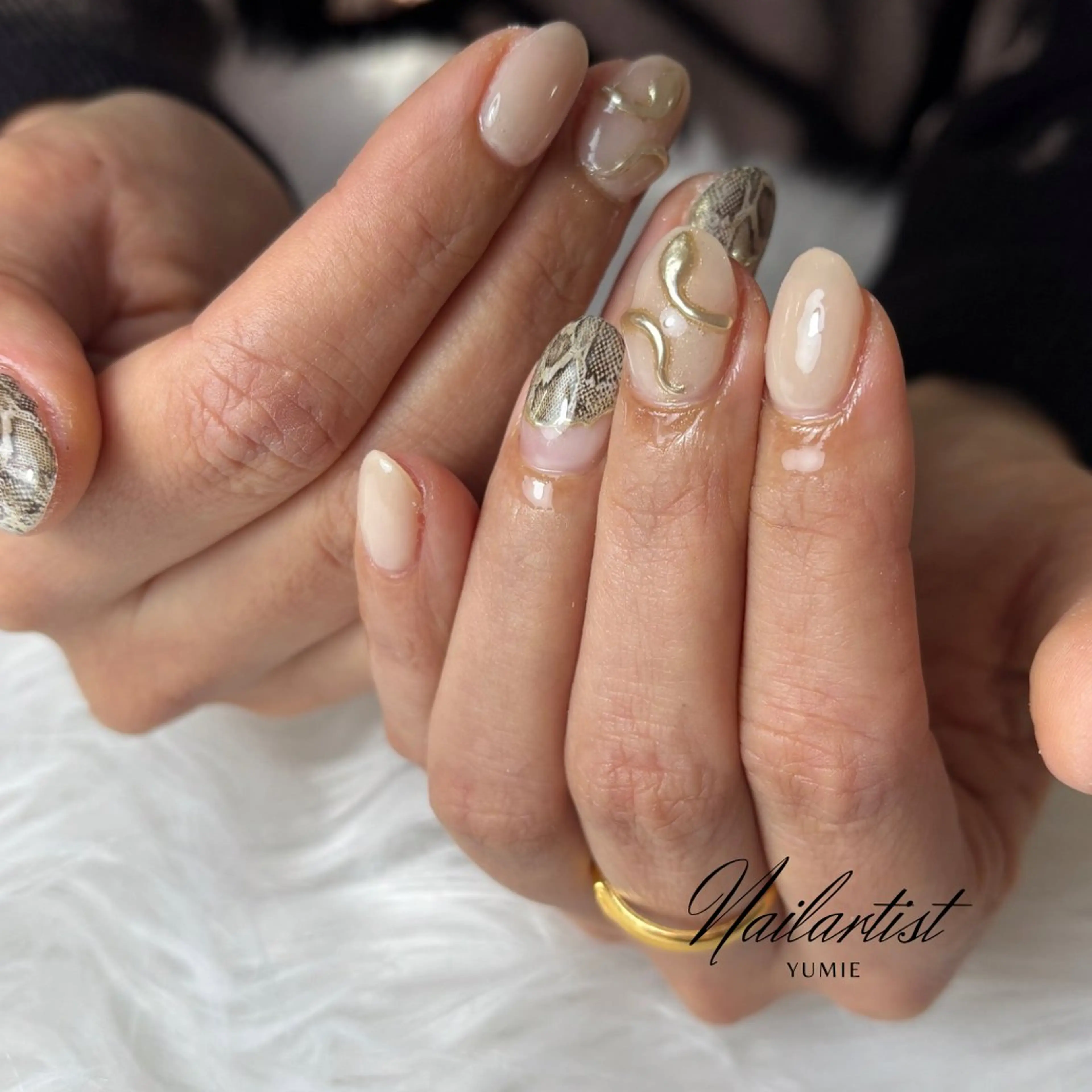 ネイル アートネイル ハンドネイル Setsalon Churaku Nailist Yumie所属・【沖縄市安慶田】 🤍Yumieのネイルデザイン