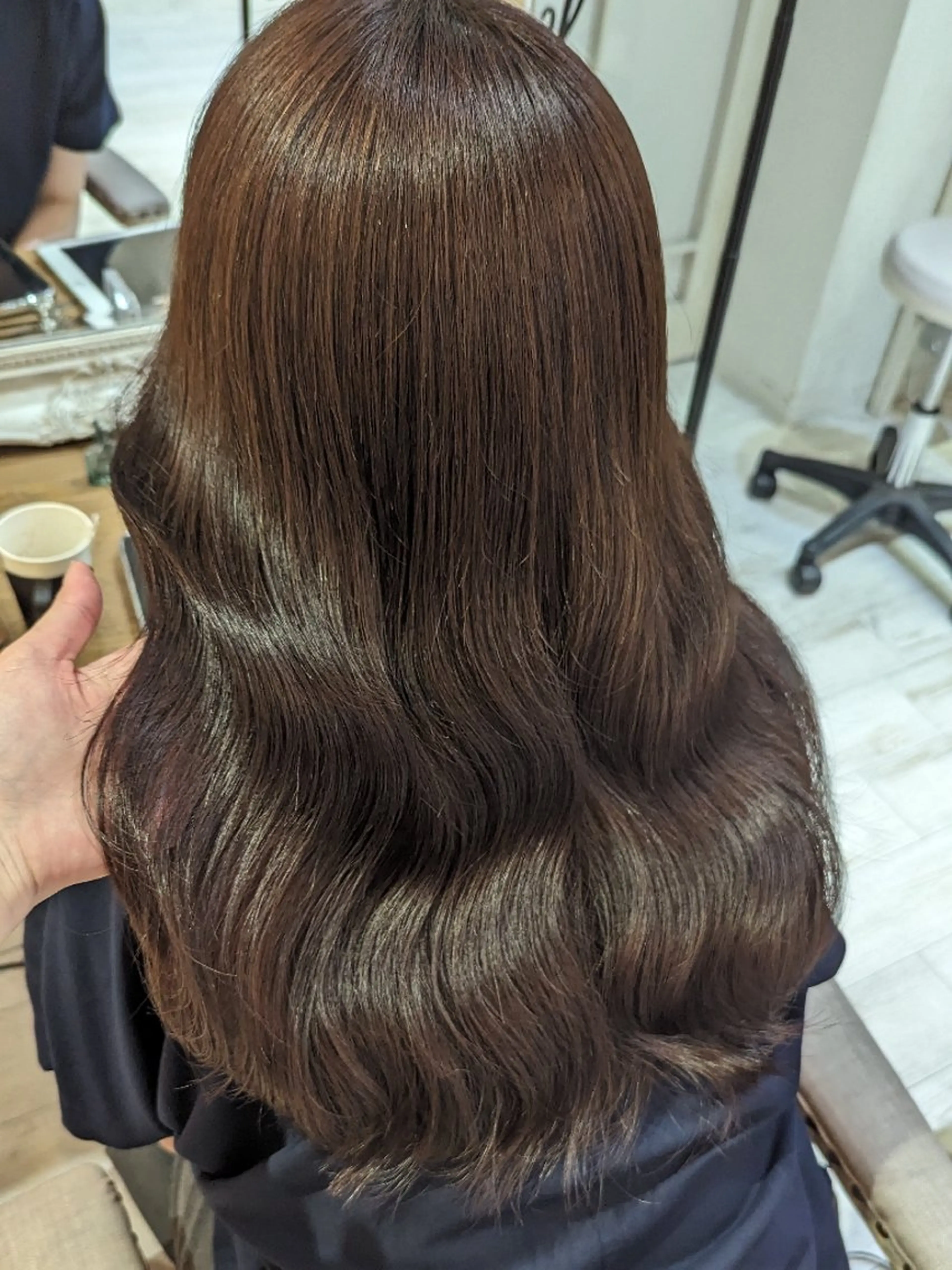 ロング カラー ベージュカラー ピンクカラー ピンクベージュ トリートメント ヘアカラー トリートメント 🩶MIYU🩶 うるつやカラー୨୧のヘアスタイル