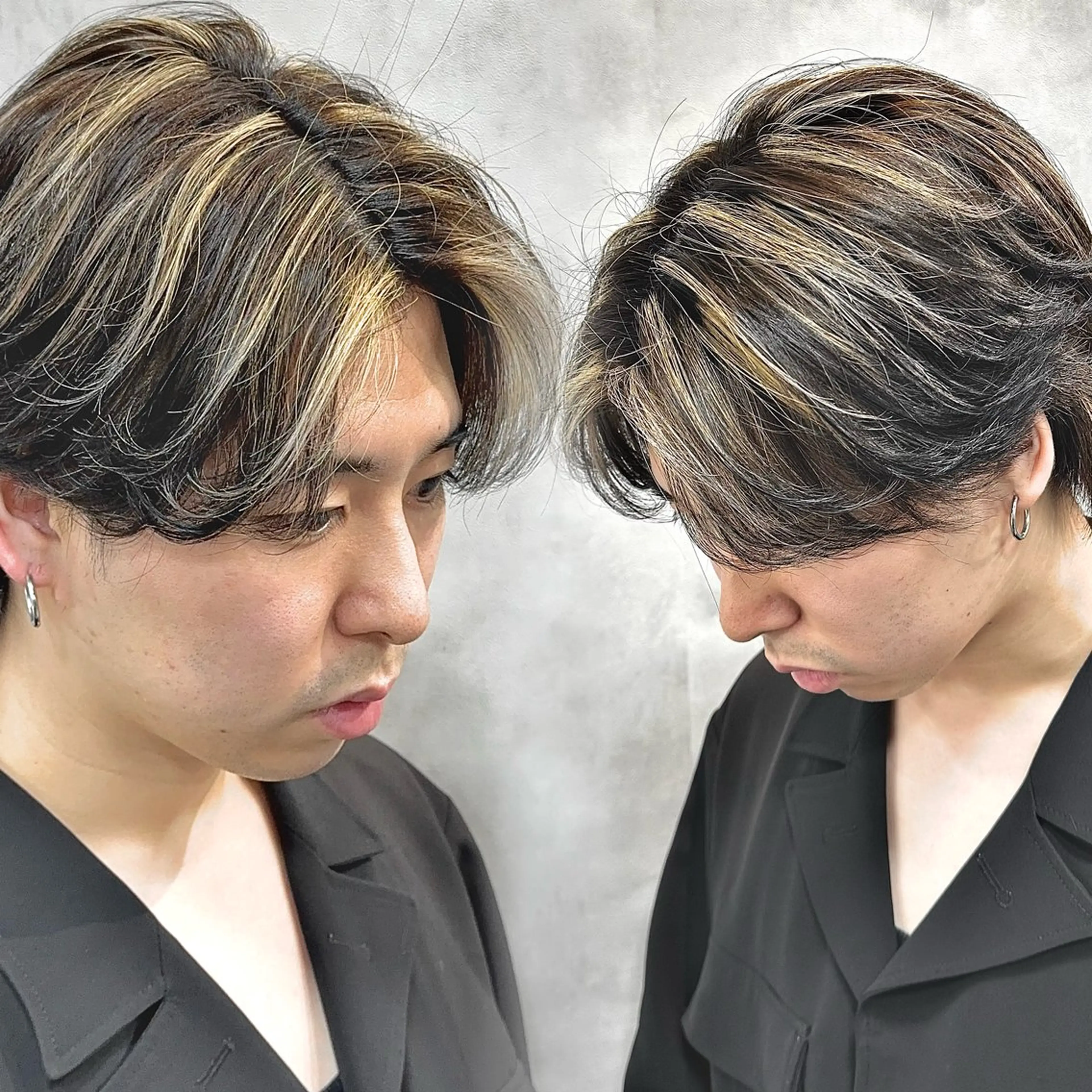カラー パーマ メンズ メンズハイライト メンズメッシュ ハイライトカラー メッシュ カット ヘアカラー 札幌メンズヘア指名 No.1光👑👑のヘアスタイル