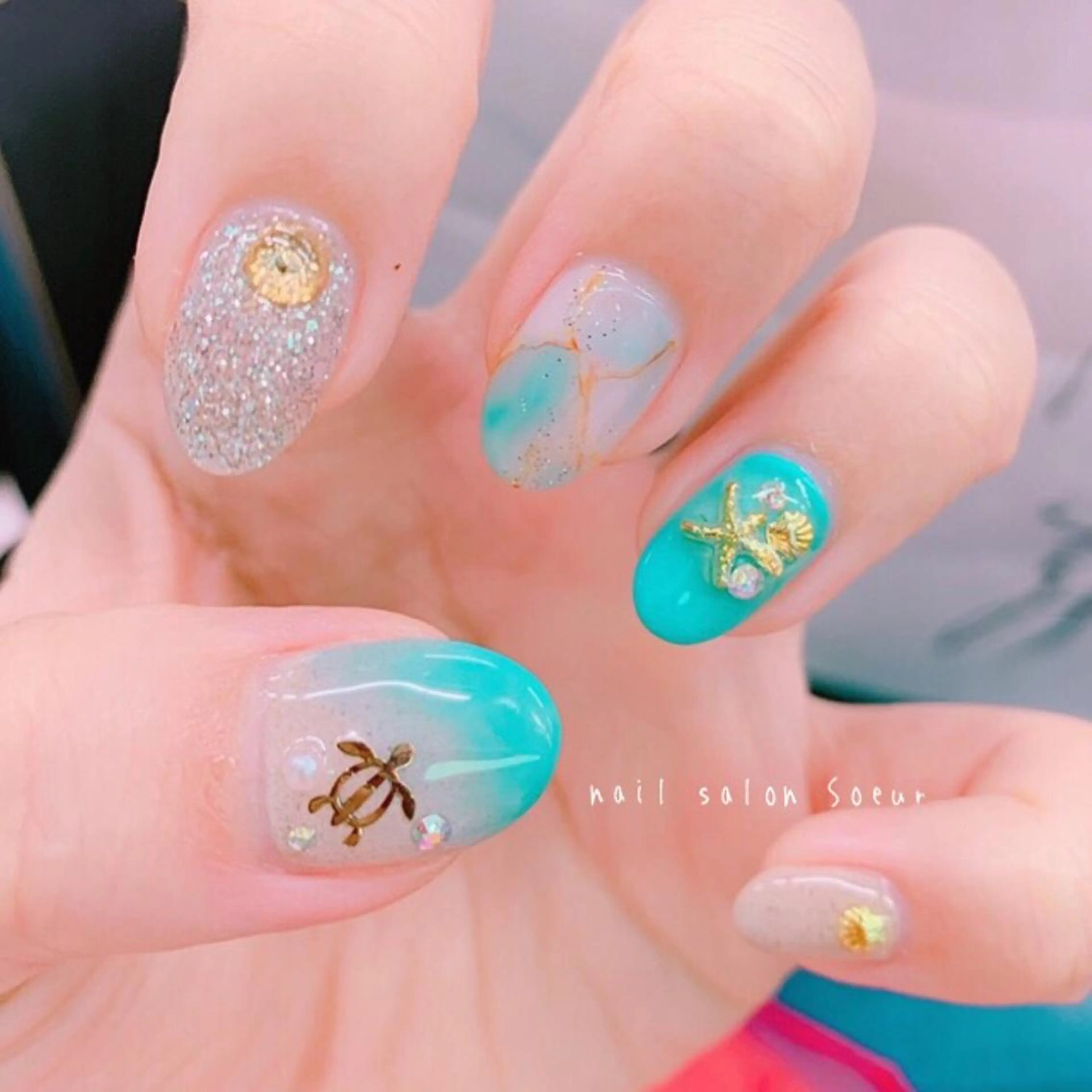 ネイル アートネイル ジェルネイル 持ち込み ハンドネイル nail salon Soeurのネイルデザイン