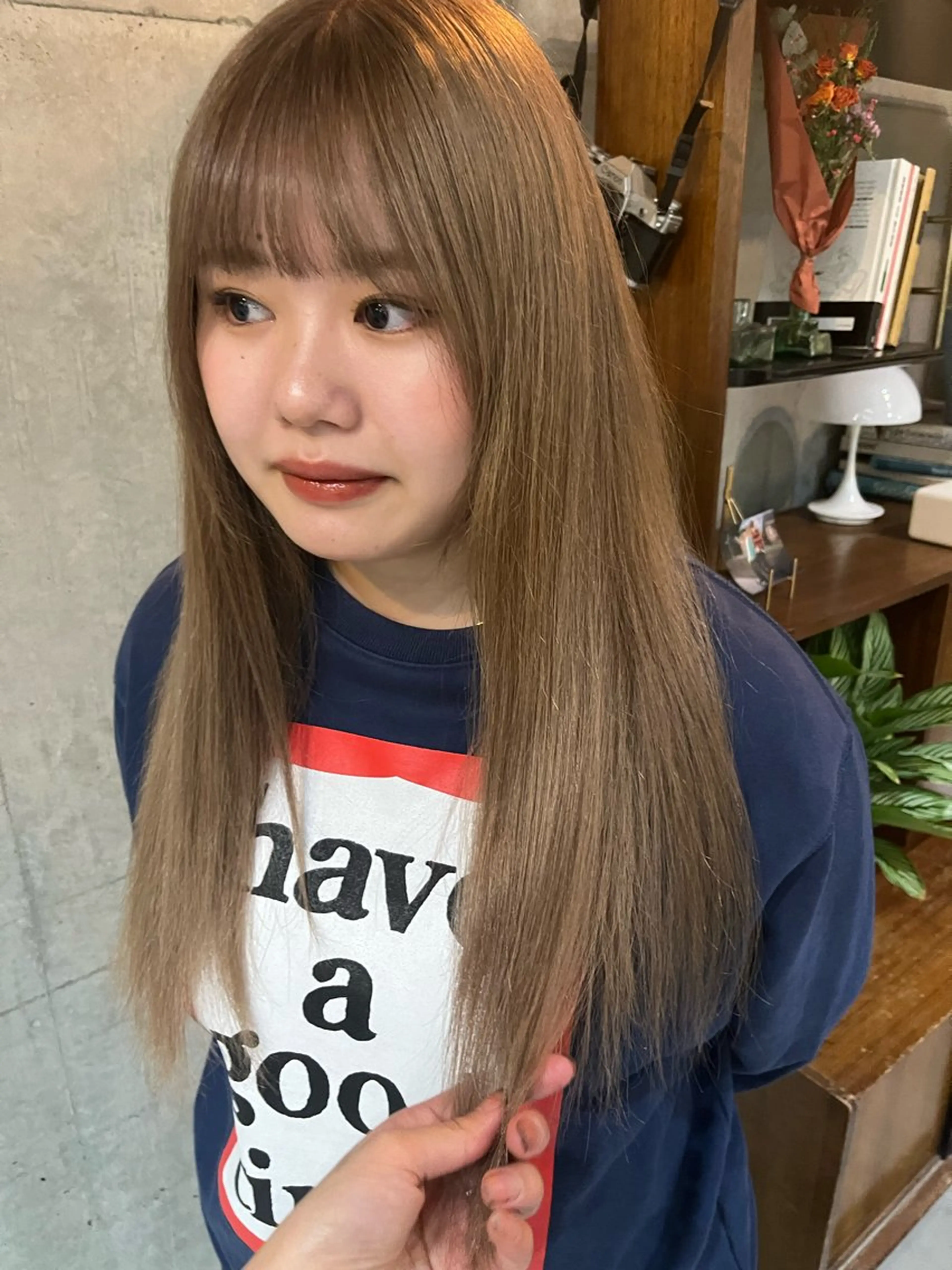 ロング レイヤーカット カット ヘアカラー 海外風レイヤーカット chinatsuのヘアスタイル