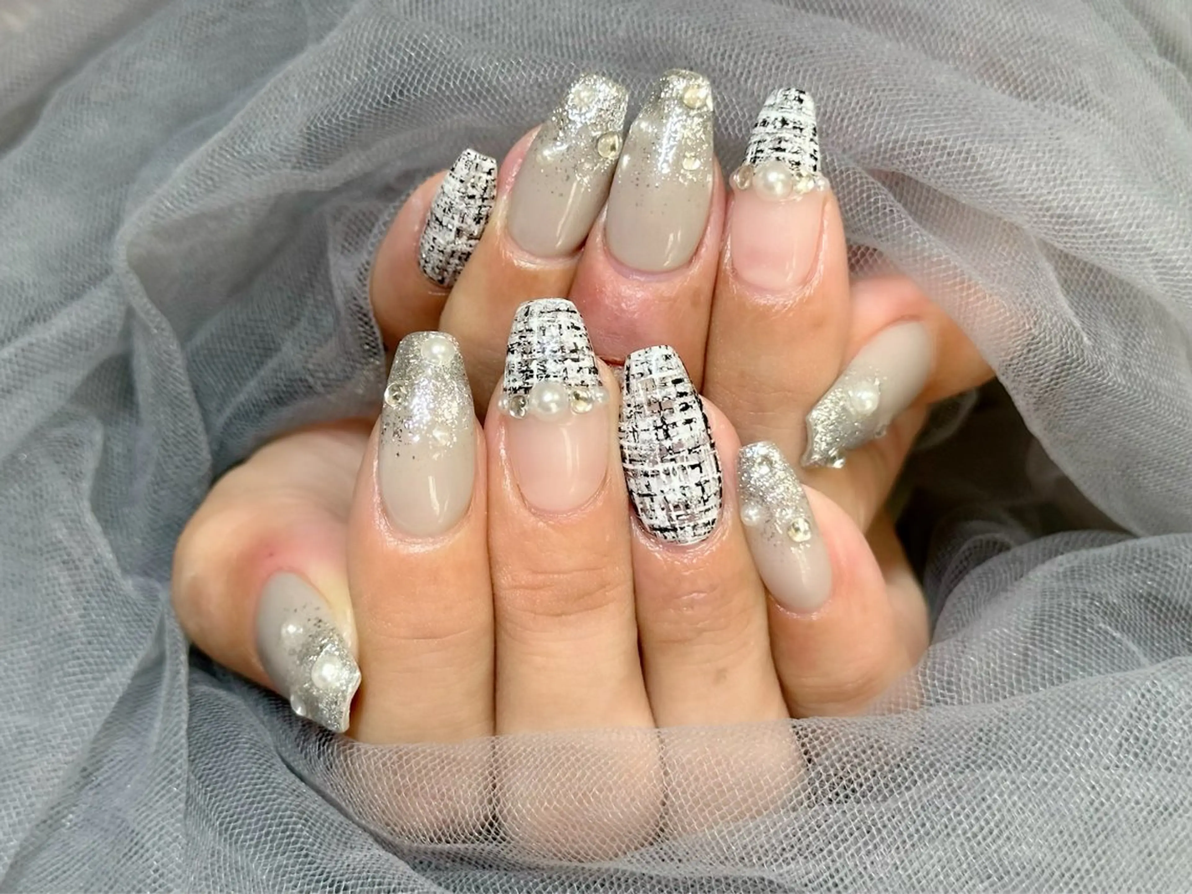 ネイル ツイードネイル ハンドネイル KURELLY所属・Nail Salon KURELLYのネイルデザイン