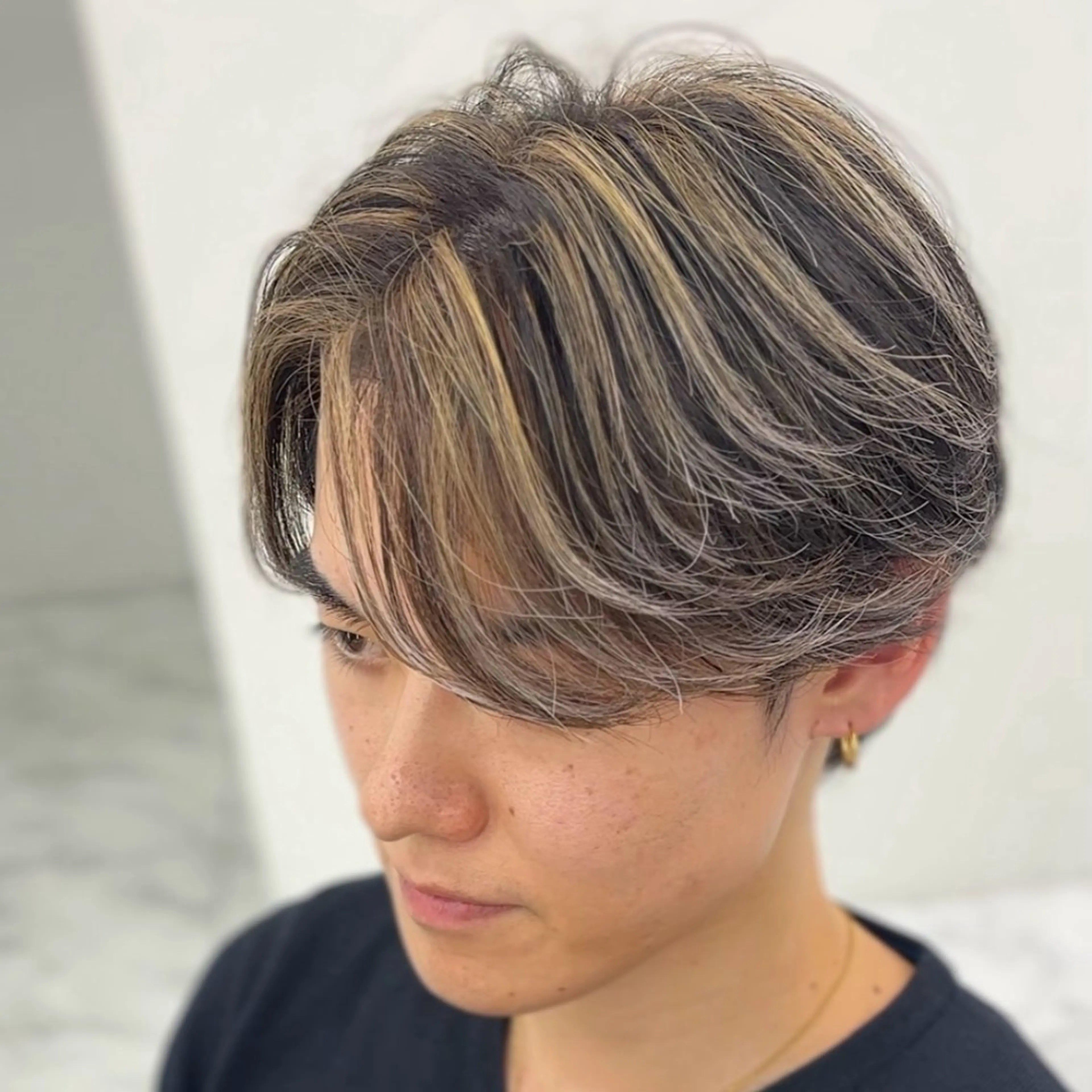 カラー メンズ カット ヘアカラー トリートメント メンズカット ‪‪/メッシュのヘアスタイル