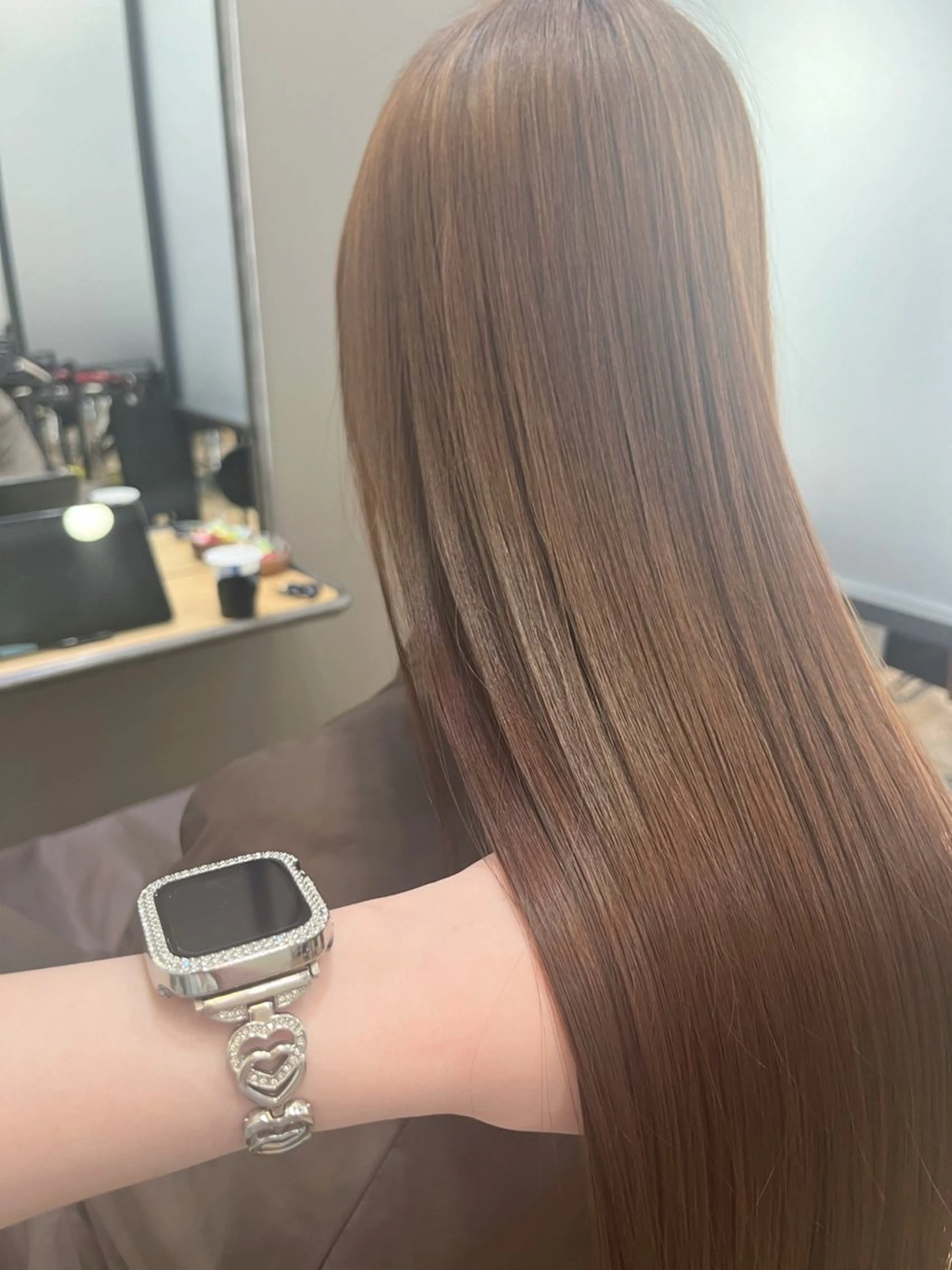 ロング カラー ケアカラー 髪質改善 髪質改善🫧艶髪🫧 韓国ヘア🤍神田紗来のヘアスタイル