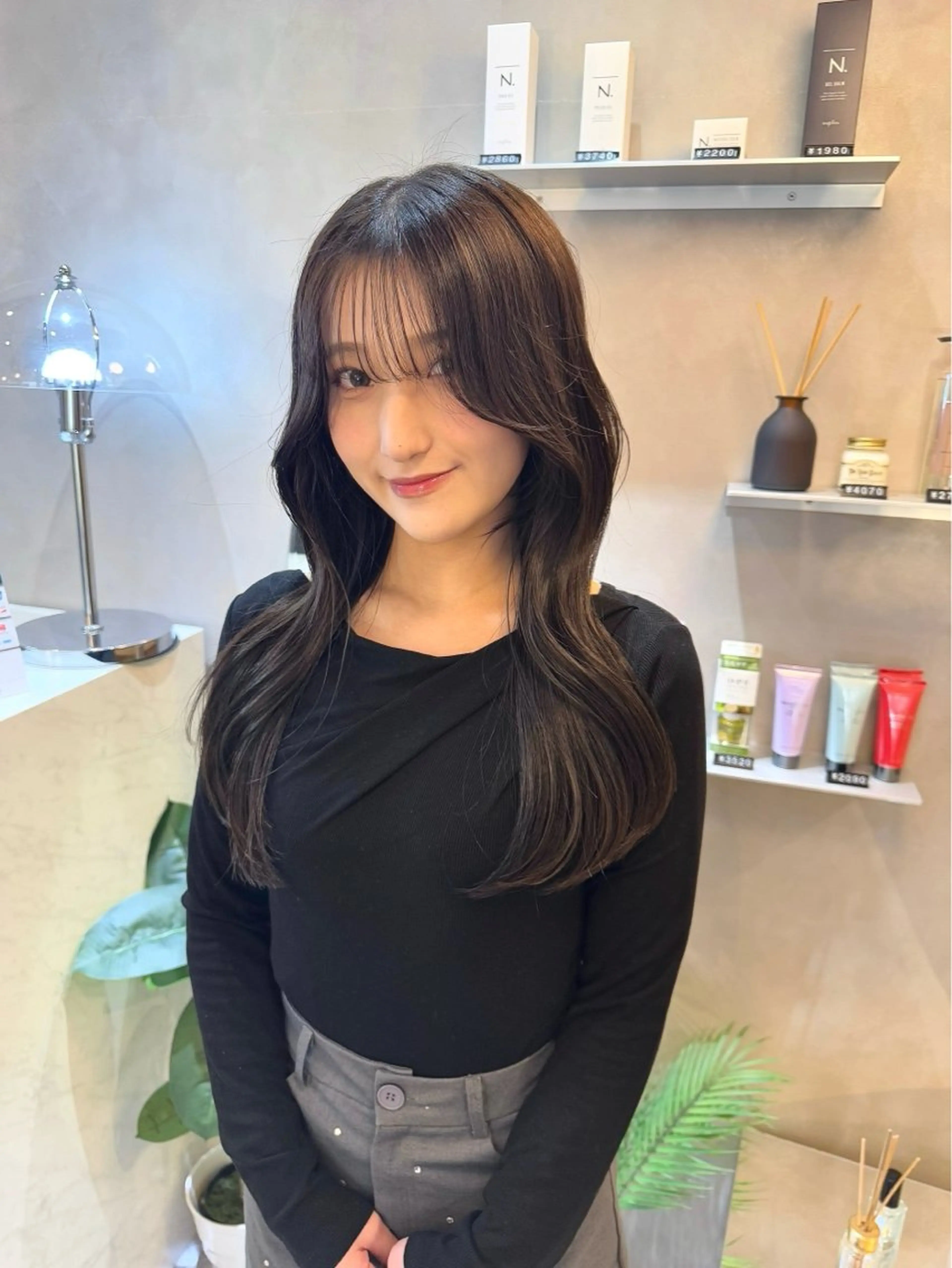 ロング カラー カット ヘアカラー トリートメント 韓国ヘア🇰🇷 松田光里のヘアスタイル