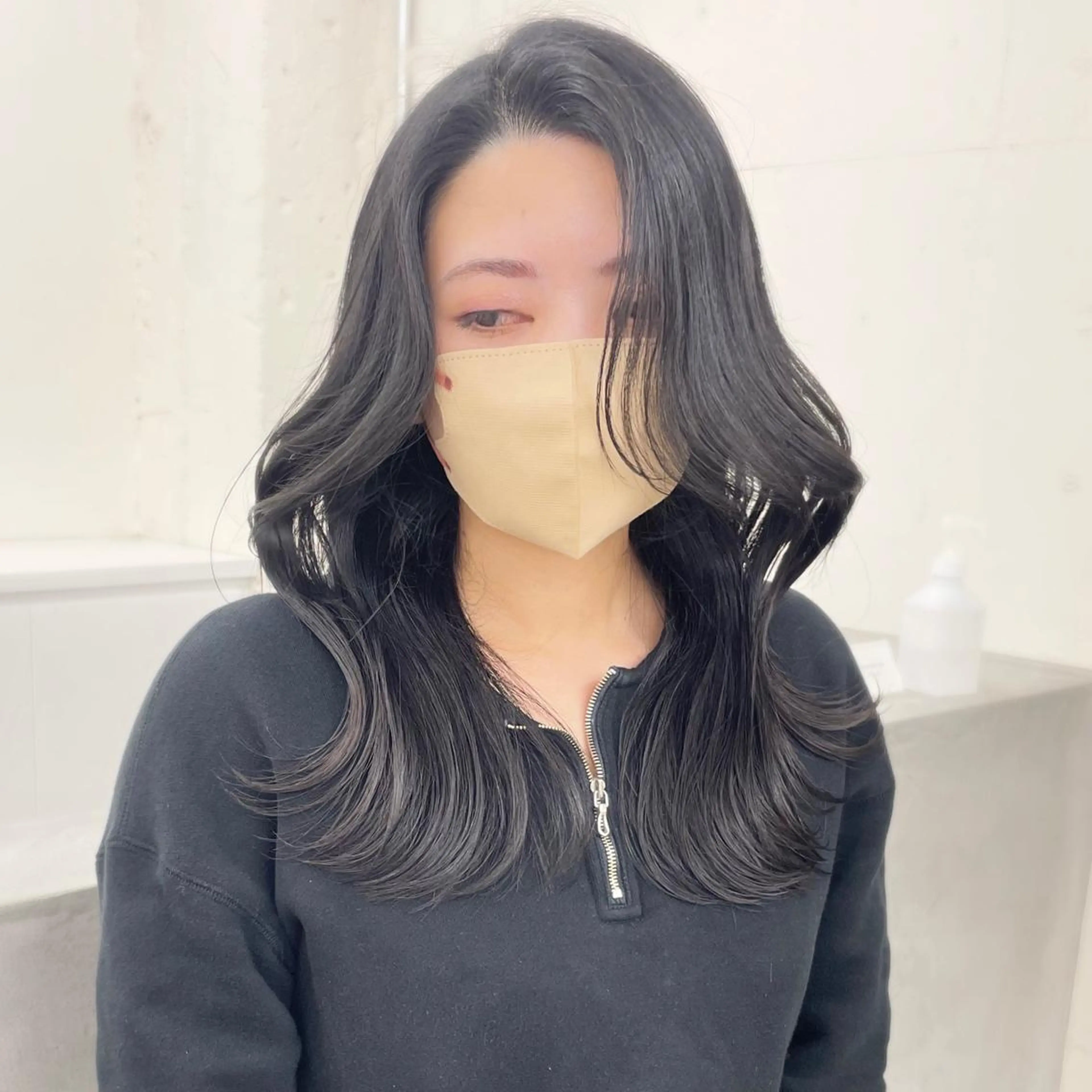 セミロング カラー くびれヘア エギョモリ 顔まわりレイヤー 顔周りカット ヨシンモリ カット ヘアカラー 🦋韓国系指名No1 店長/圓山 祐也🦋のヘアスタイル