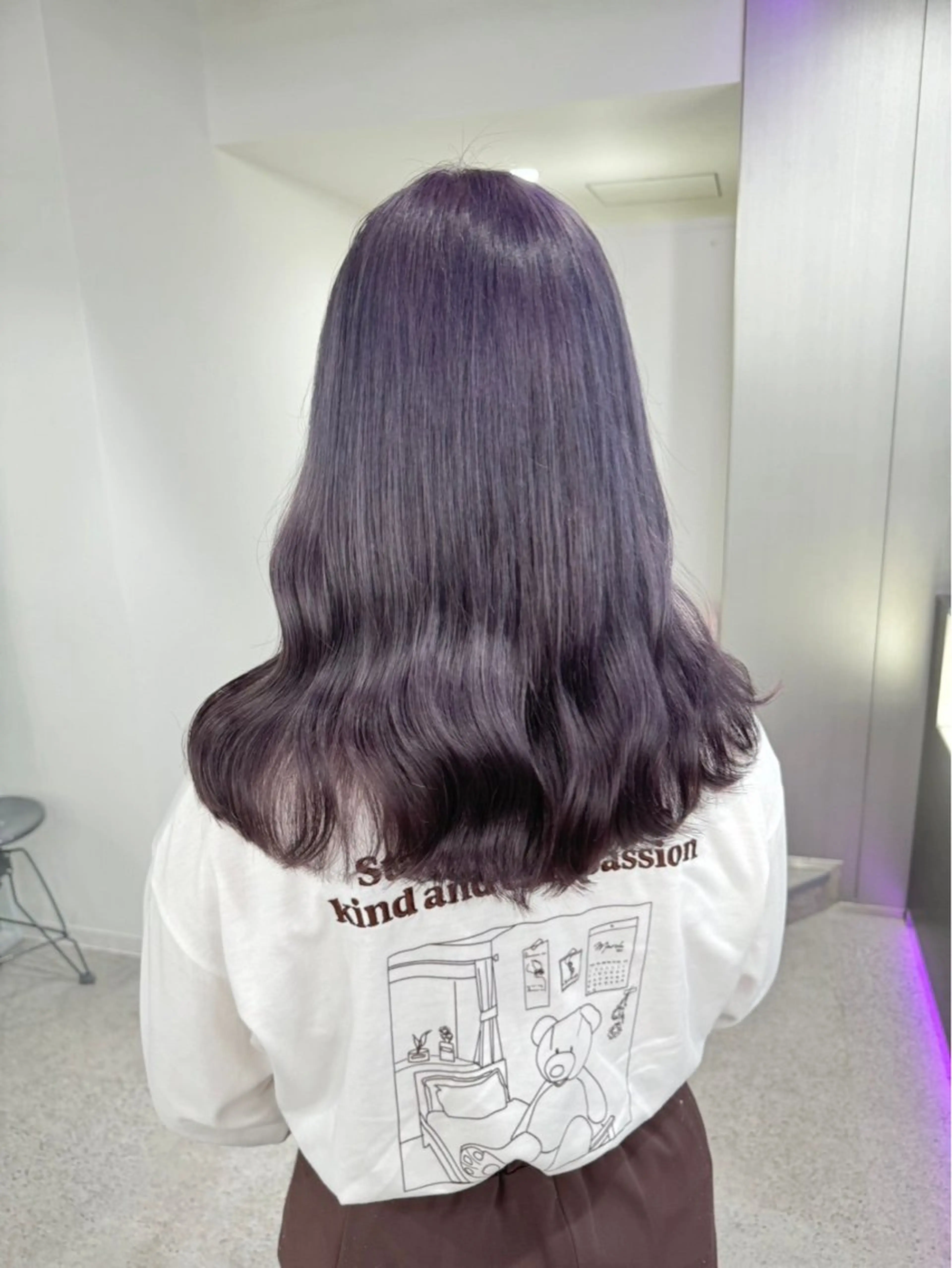 ロング カラー 透けるやわらか艶髪♡ ナチュラルストレートのヘアスタイル