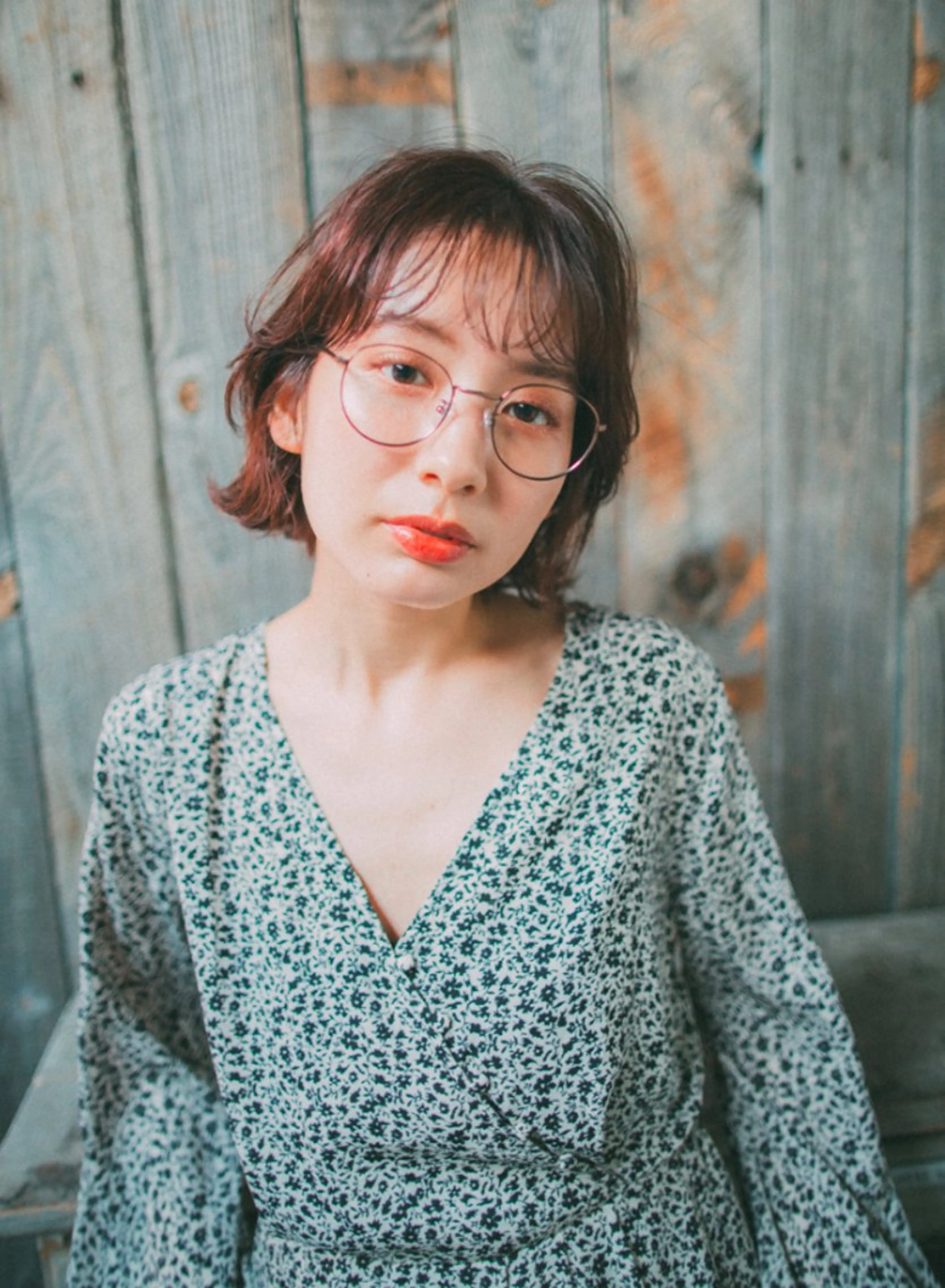 パーマ ブリーチなしWカラー /酸性ストレート河本のヘアスタイル