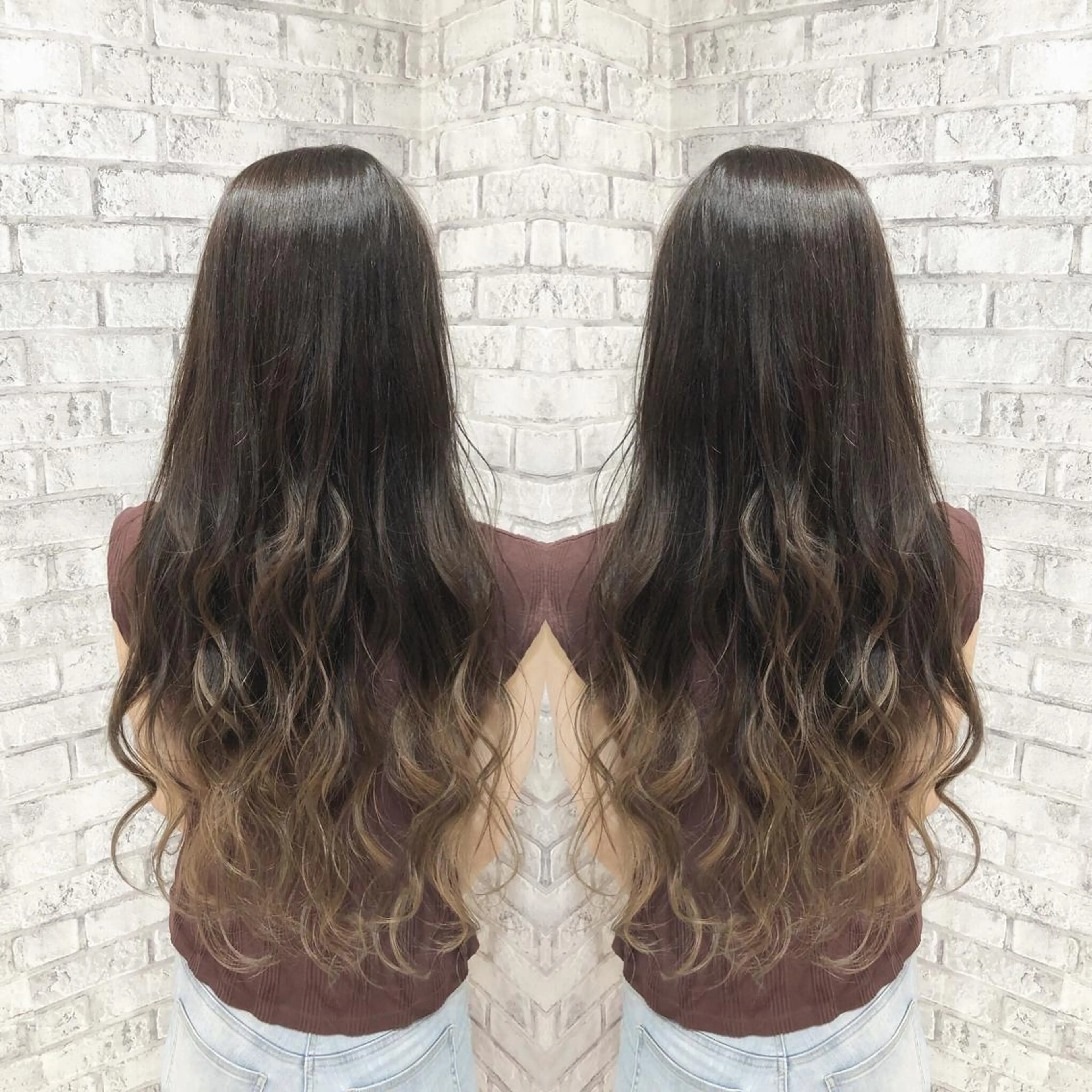 ロング カラー ヘアアレンジ ベージュカラー グラデーションカラー カット ヘアカラー トリートメント 秋山 幸太のヘアスタイル