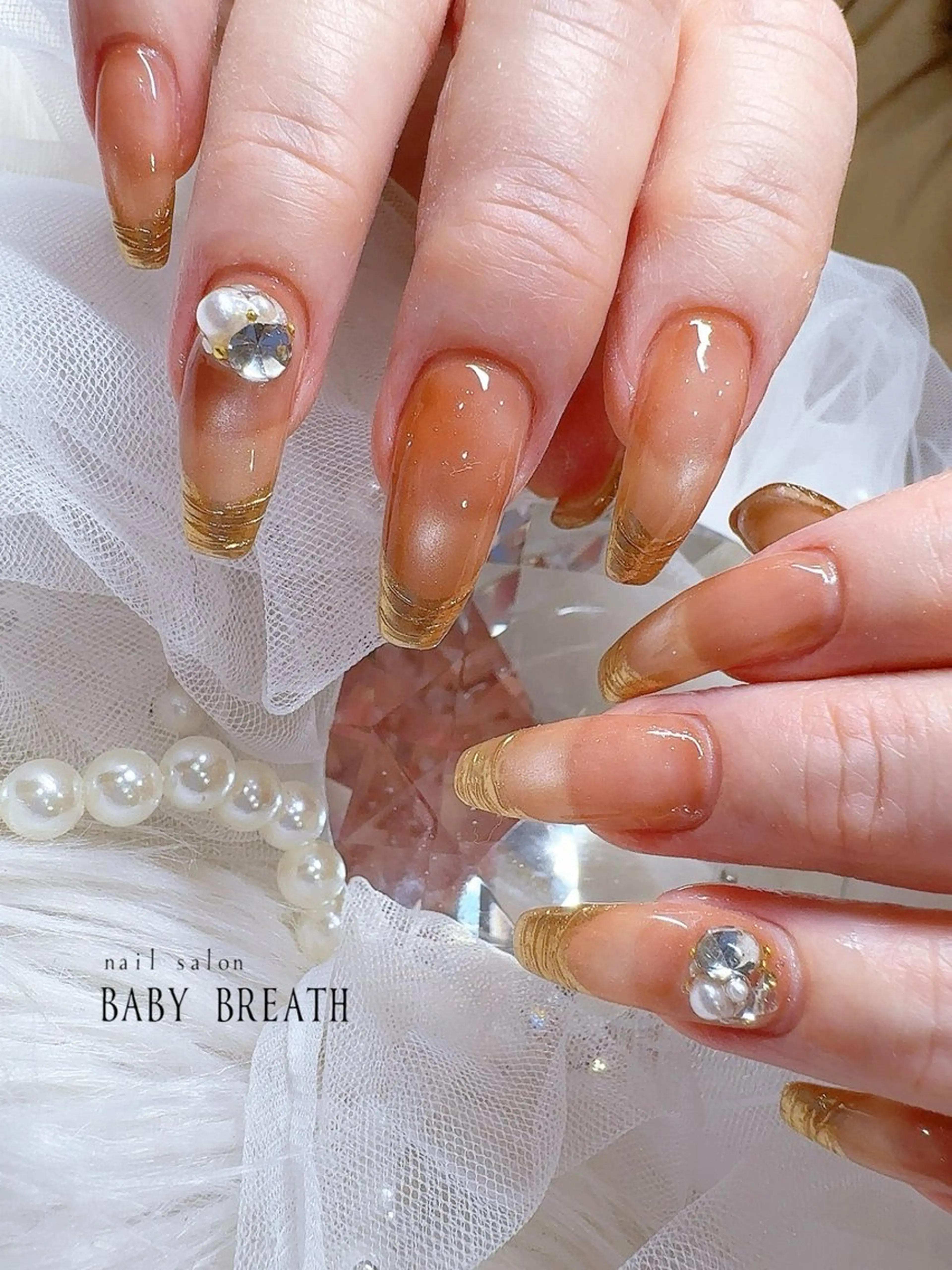 ネイル アートネイル フラッシュネイル フットネイル グラデーション ラメ(グリッター) BABY  BREATH所属・y natsumiのネイルデザイン