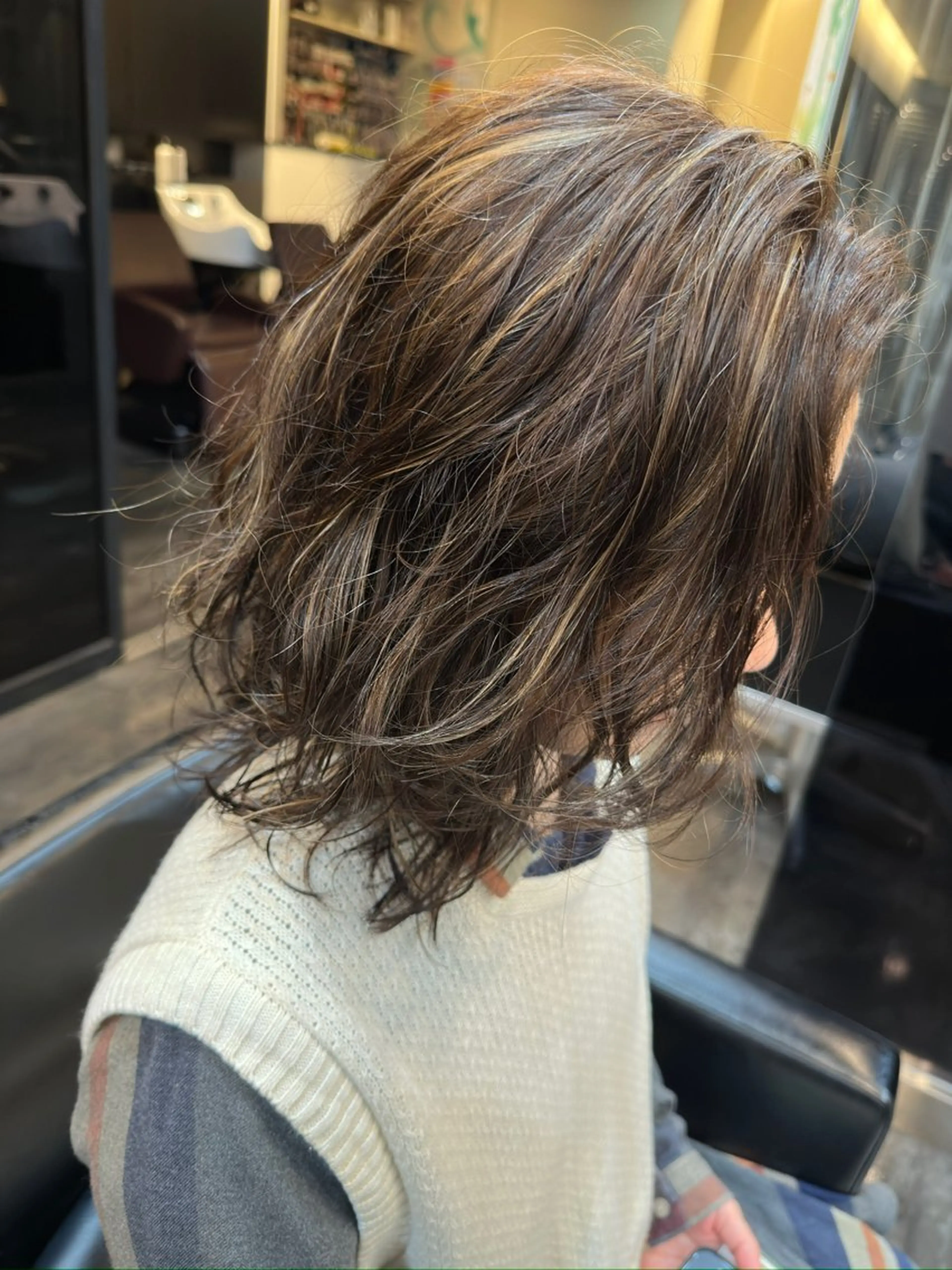ミディアム カラー 林 叶也のヘアスタイル