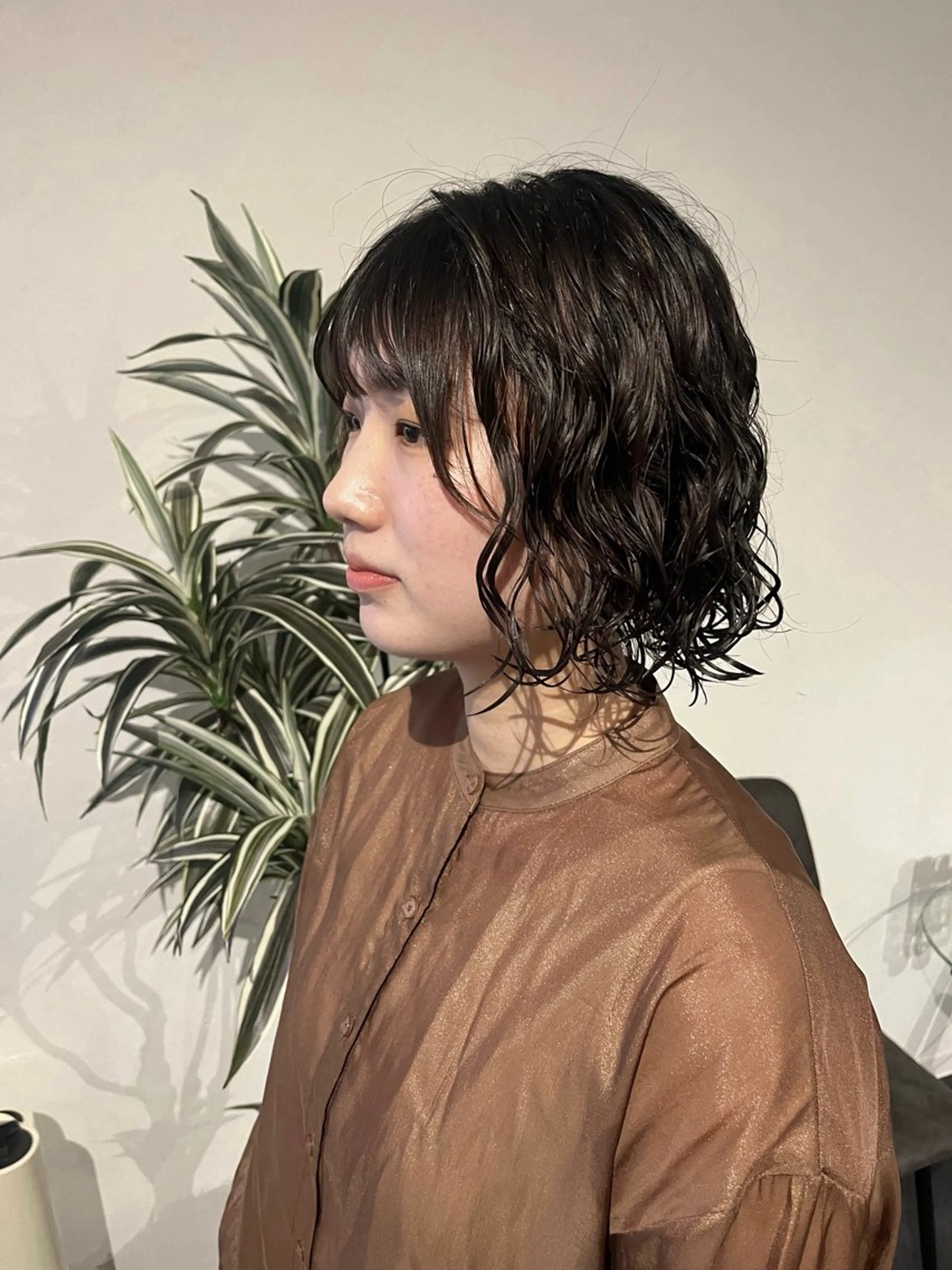 ショート パーマ ボブ スパイラルパーマ カット パーマ トリートメント 桃果 momokaのヘアスタイル