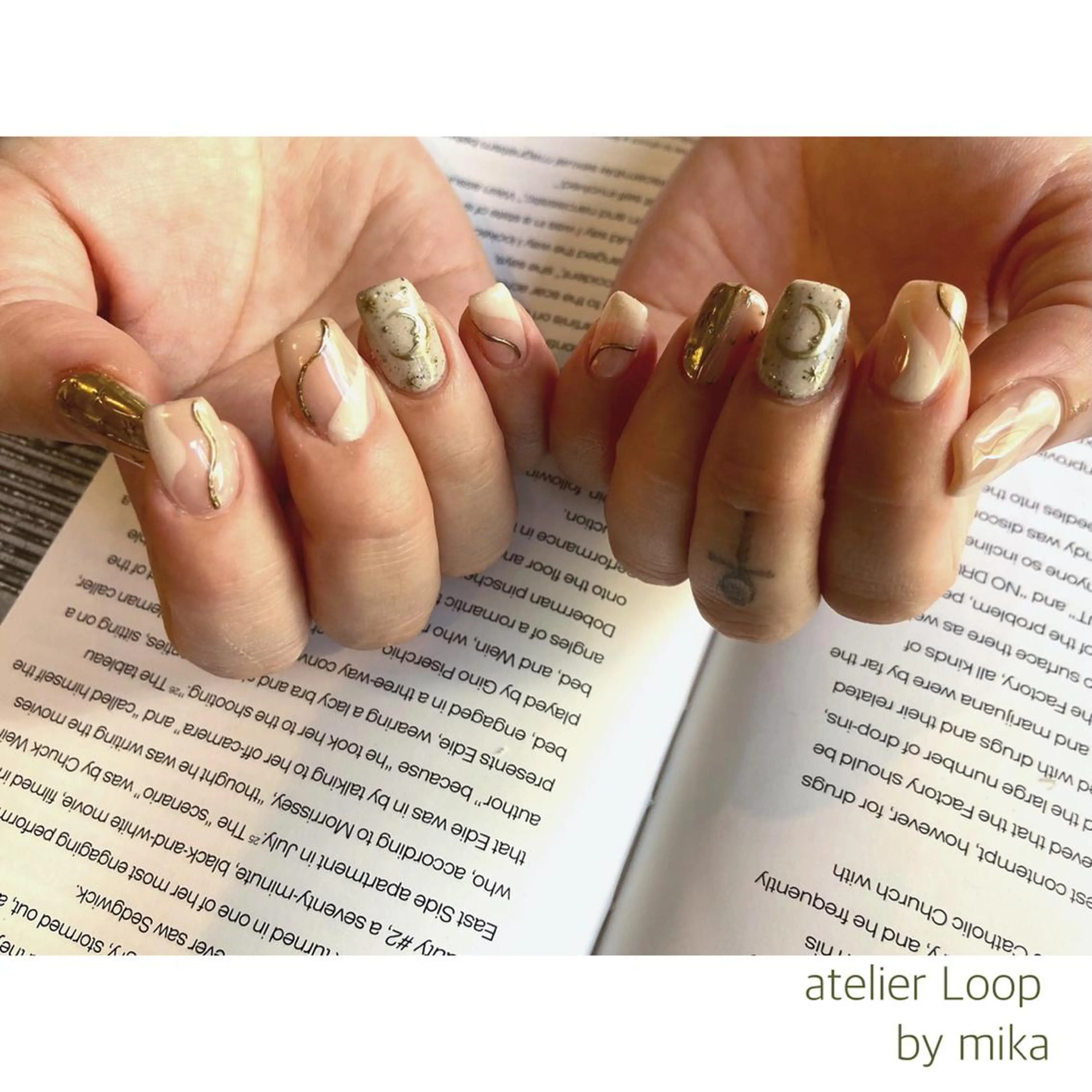 ネイル アートネイル クリアネイル フレンチネイル ジェルネイル グラデーション ハンドネイル atelierLoopbyshiho所属・atelier Loop♪MIKAのネイルデザイン