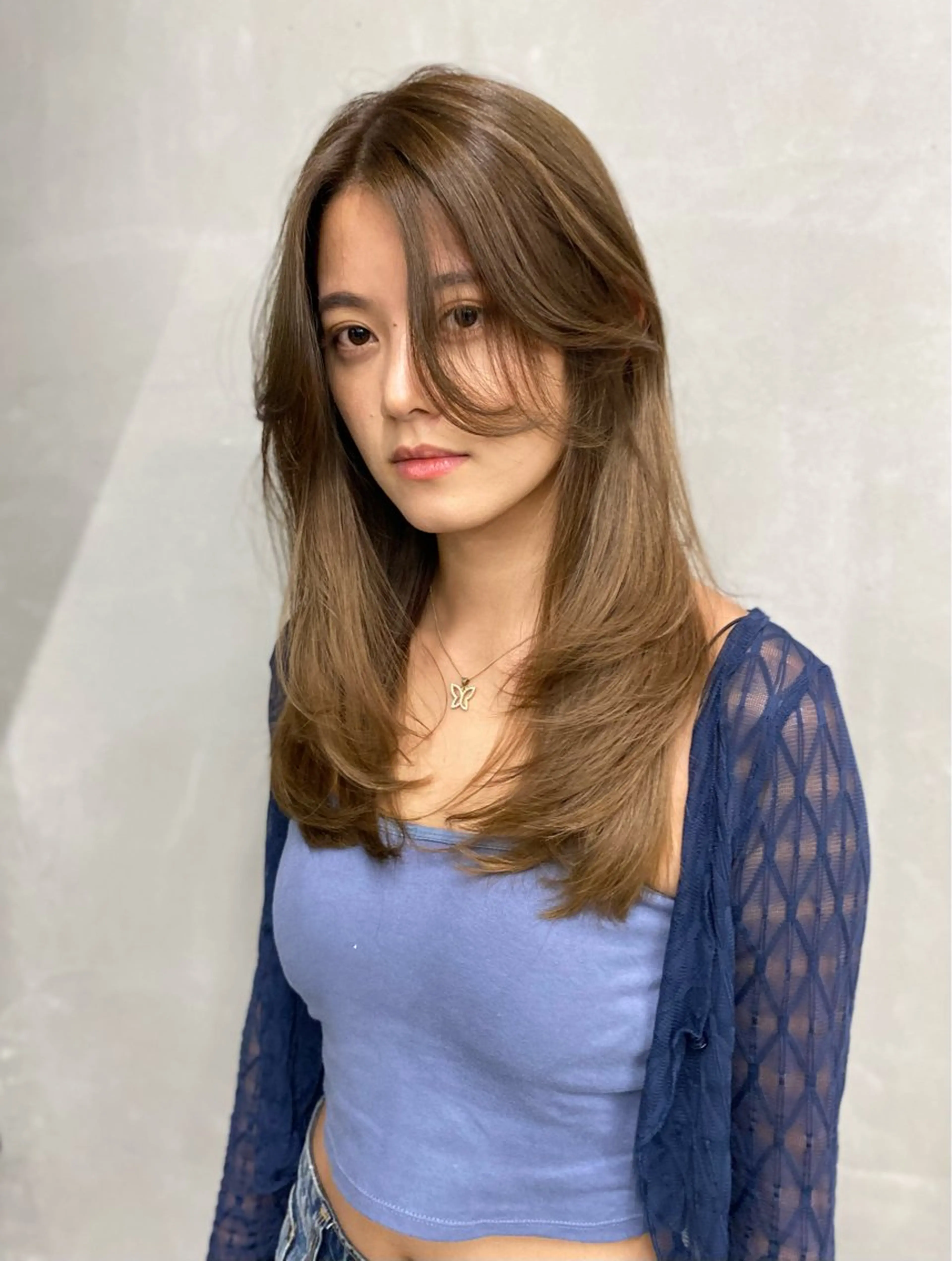 ミディアム カラー ヘアカラー トリートメント レイヤー/柔色 カラー/SAkiのヘアスタイル