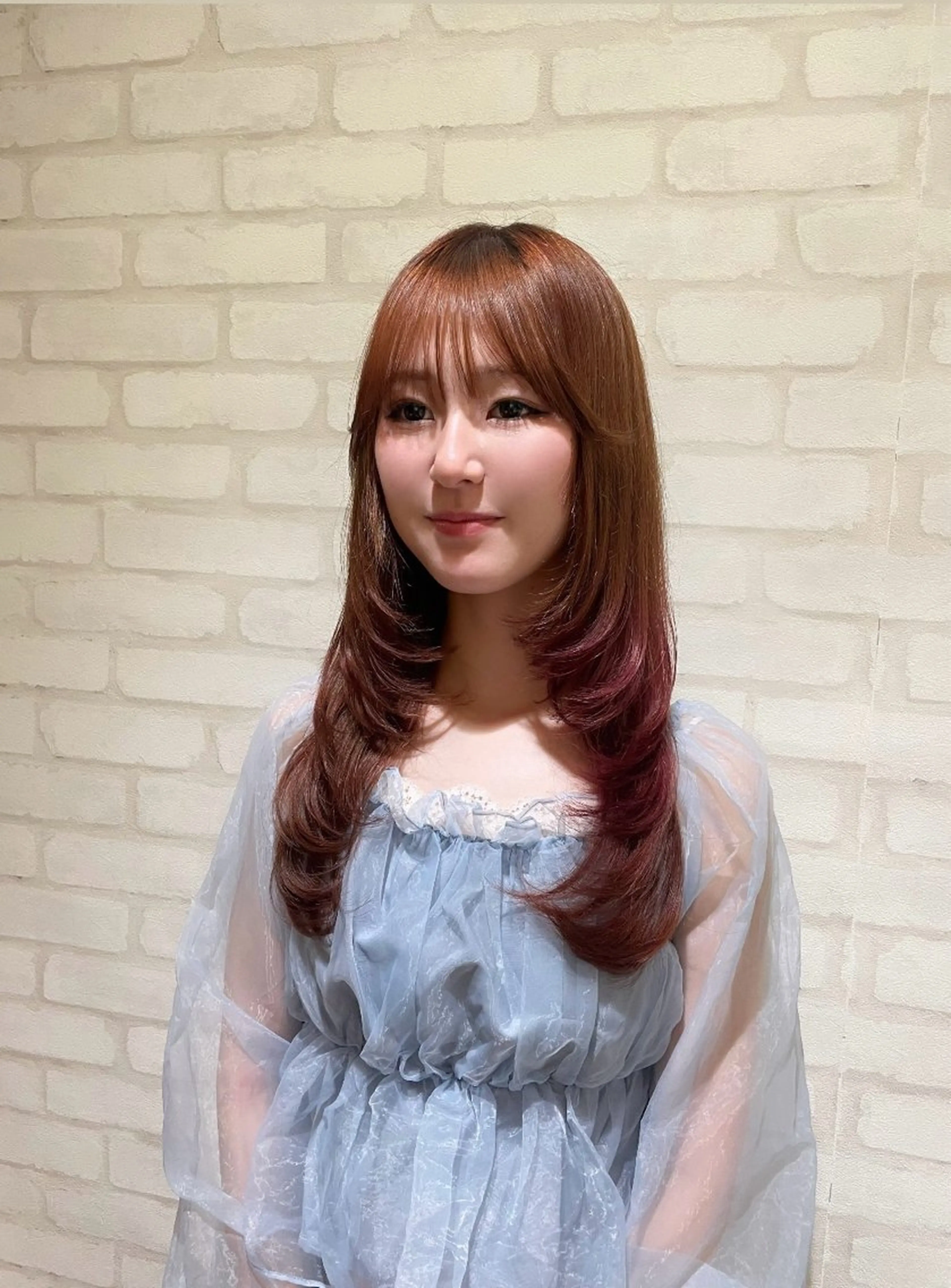 ロング レイヤーカット 太田陽葉里/ パーマモデル募集中のヘアスタイル
