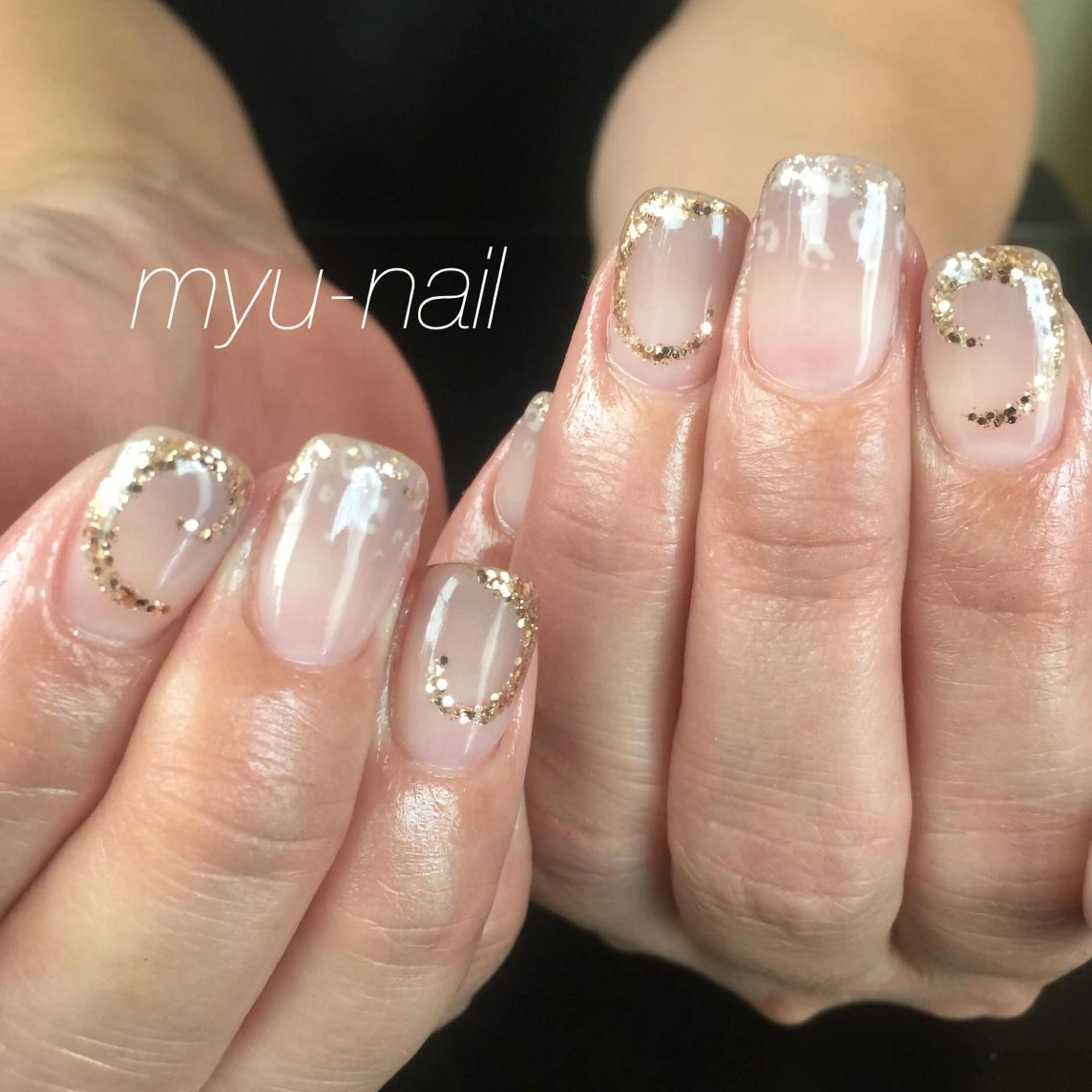 ネイル アニマル柄 アートネイル ラメ(グリッター) ホームサロン myu-nailのネイルデザイン