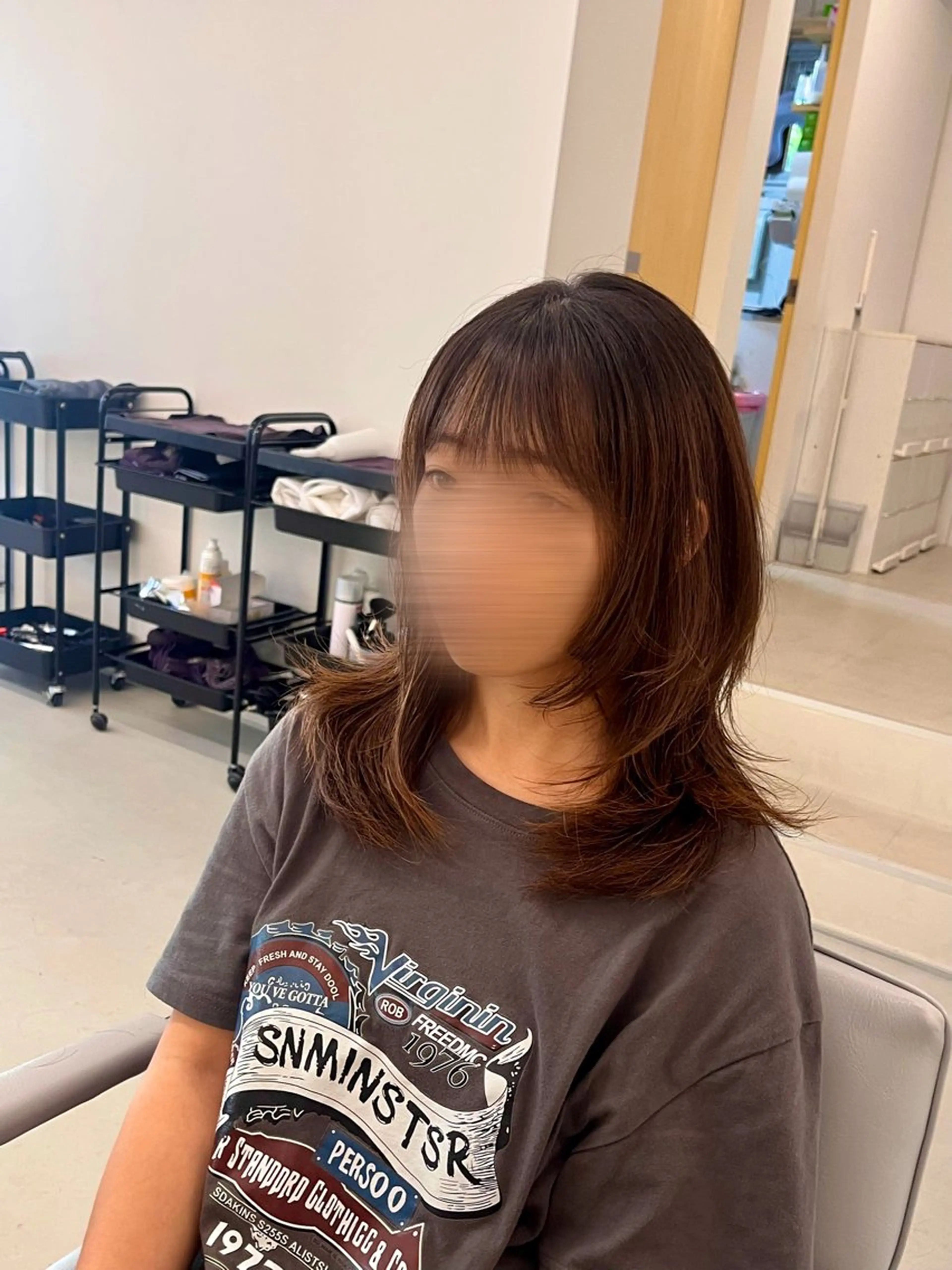 セミロング カット ヘアカラー レイヤー/ショート 遠藤光輝のヘアスタイル