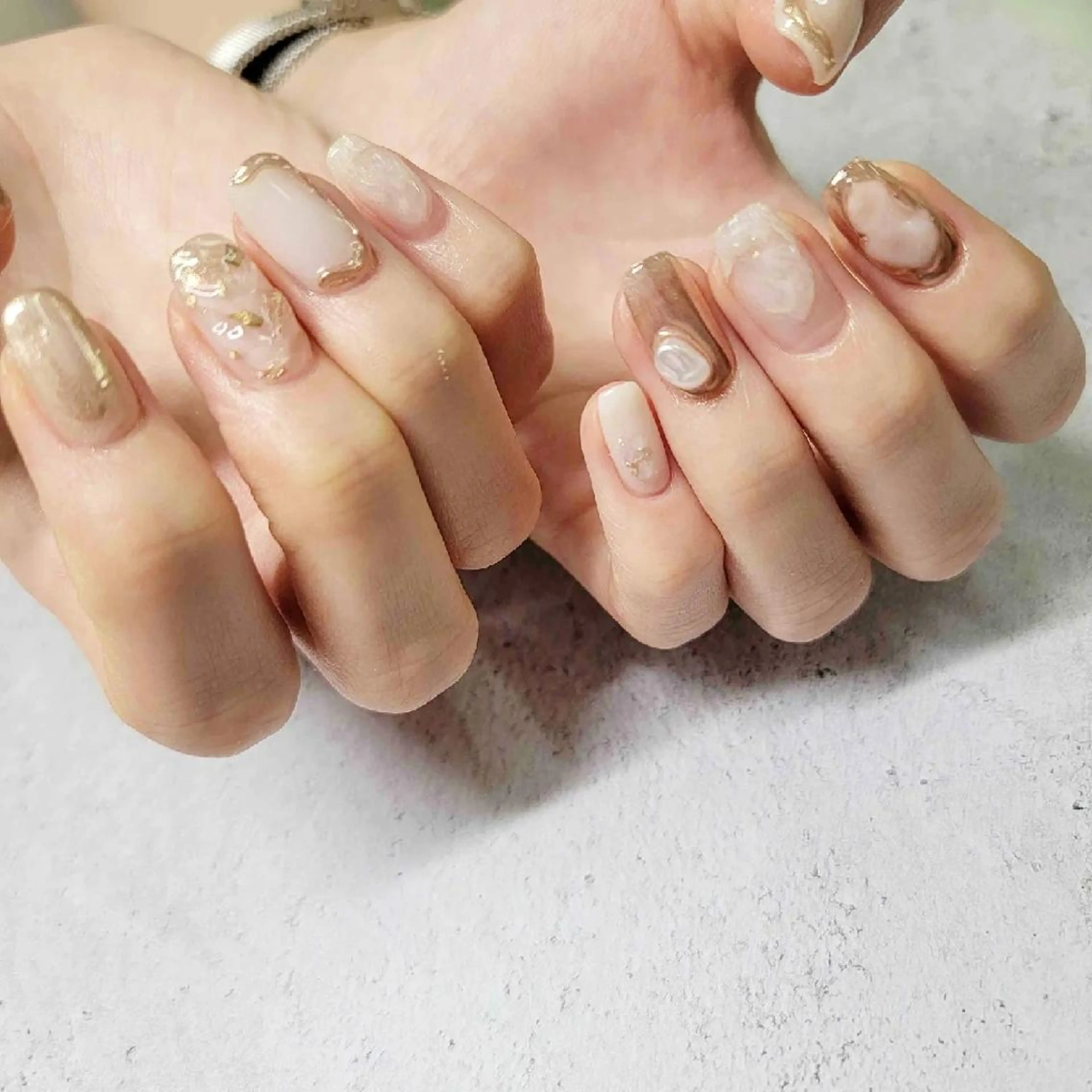 ネイル ニュアンスネイル ハンドネイル みよし市 nail salon*pomnal.co所属・Shimada Harukaのネイルデザイン