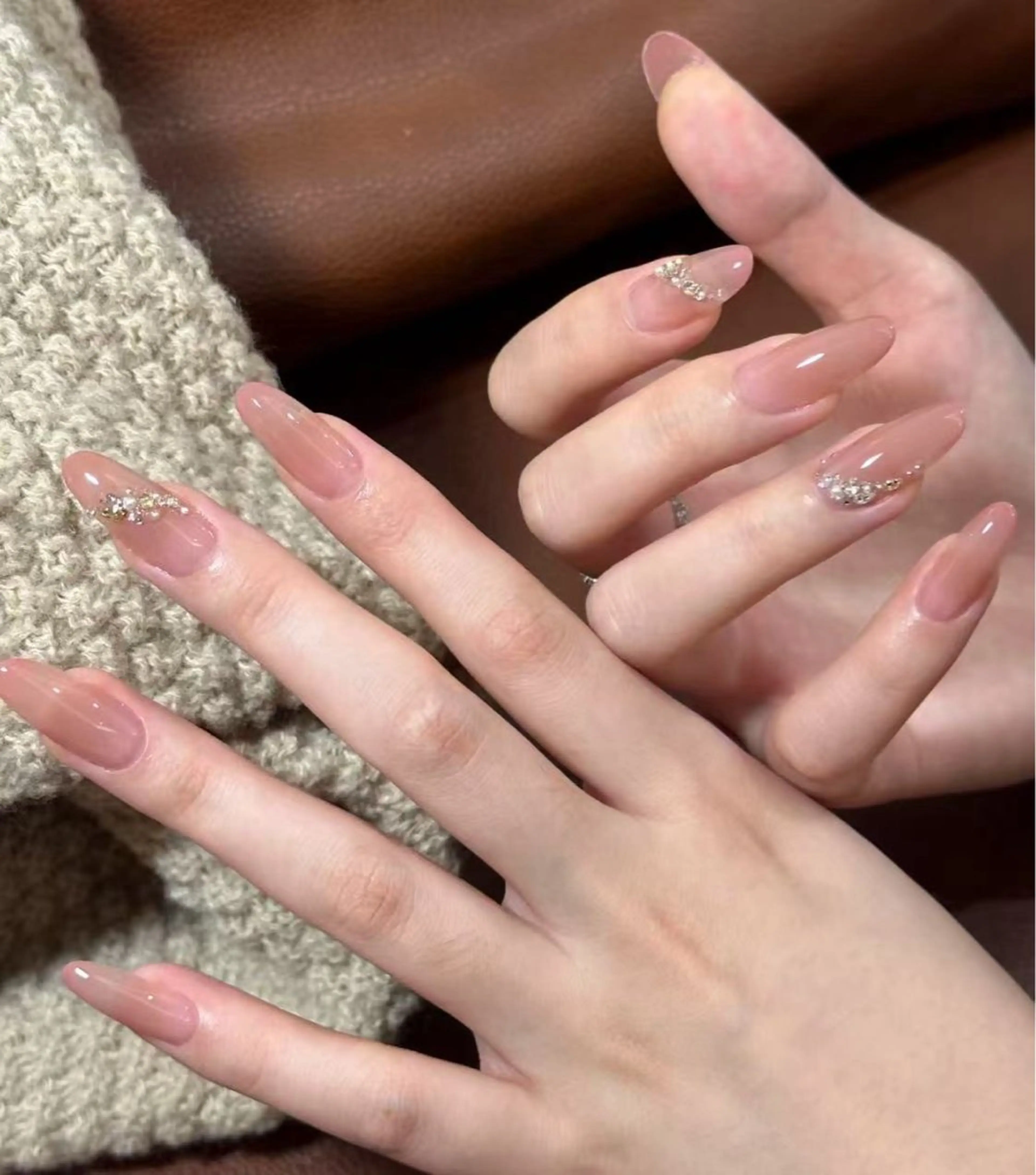 ネイル 長さ出し フレンチネイル 韓国ネイル マグネットネイル マグネットフレンチ sun nail池袋 モデル募集のネイルデザイン