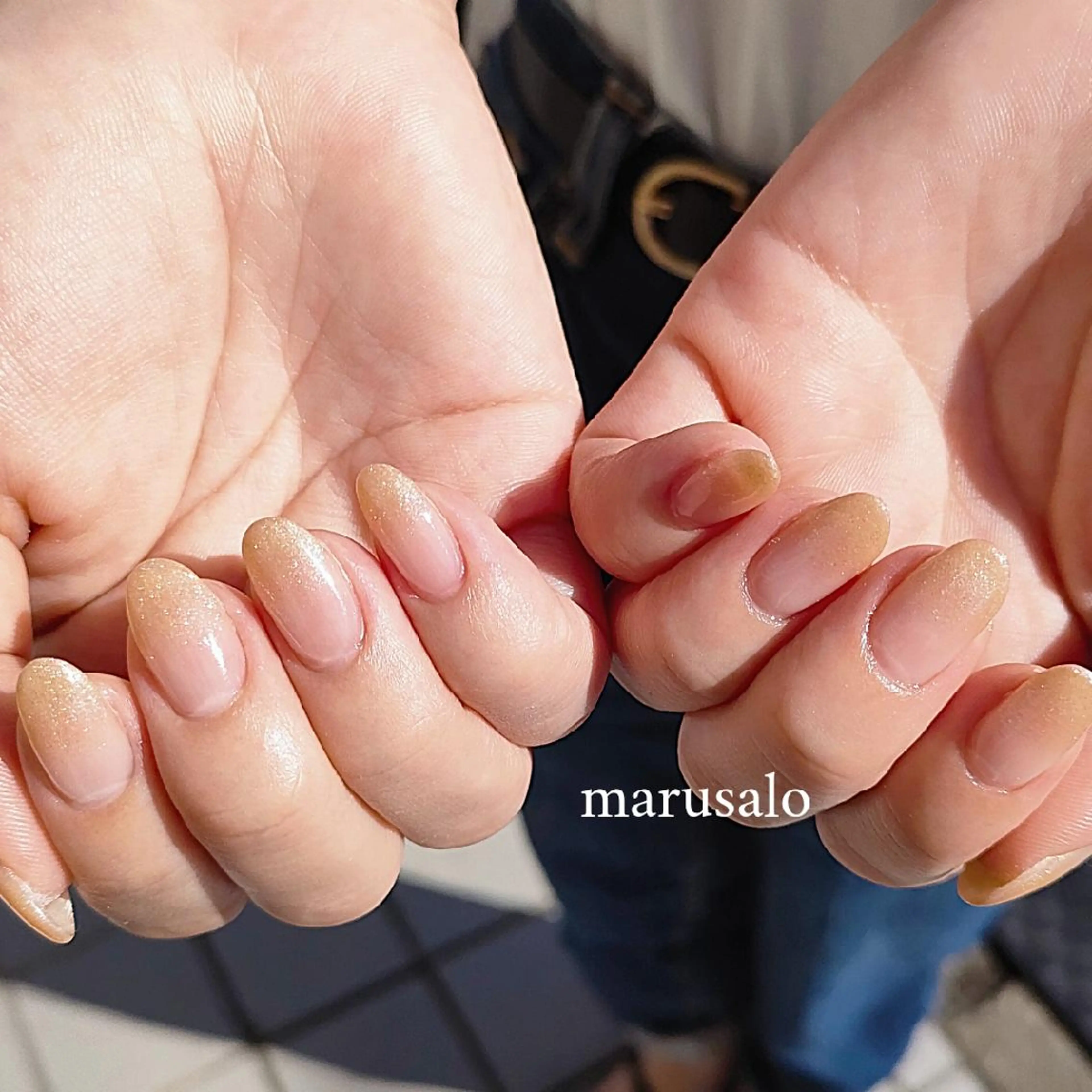 ネイル グラデーション シンプルネイル ハンドネイル marusalo nailのネイルデザイン
