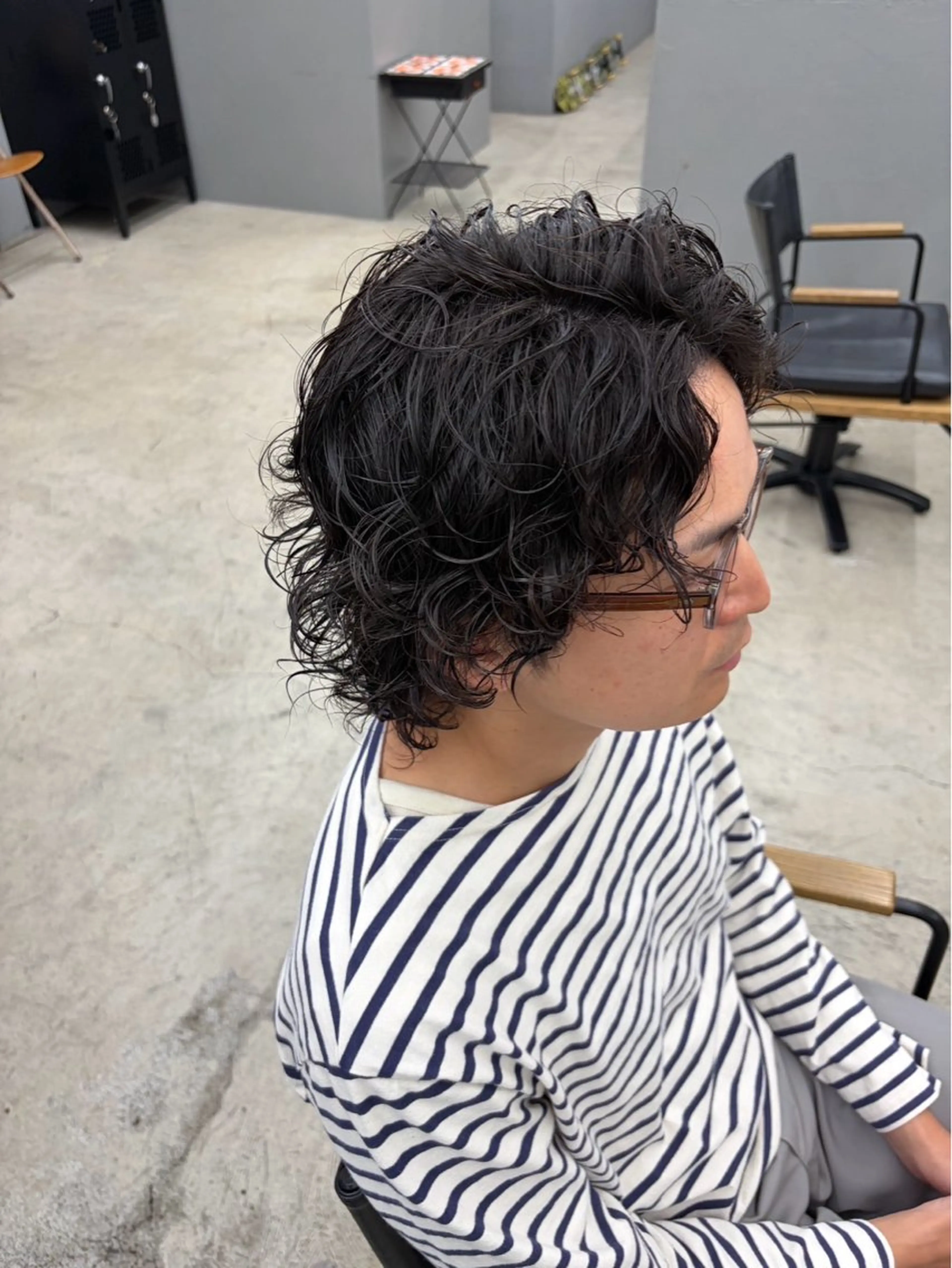 ショート パーマ メンズ カット パーマ メンズ専門サロン wokeのヘアスタイル