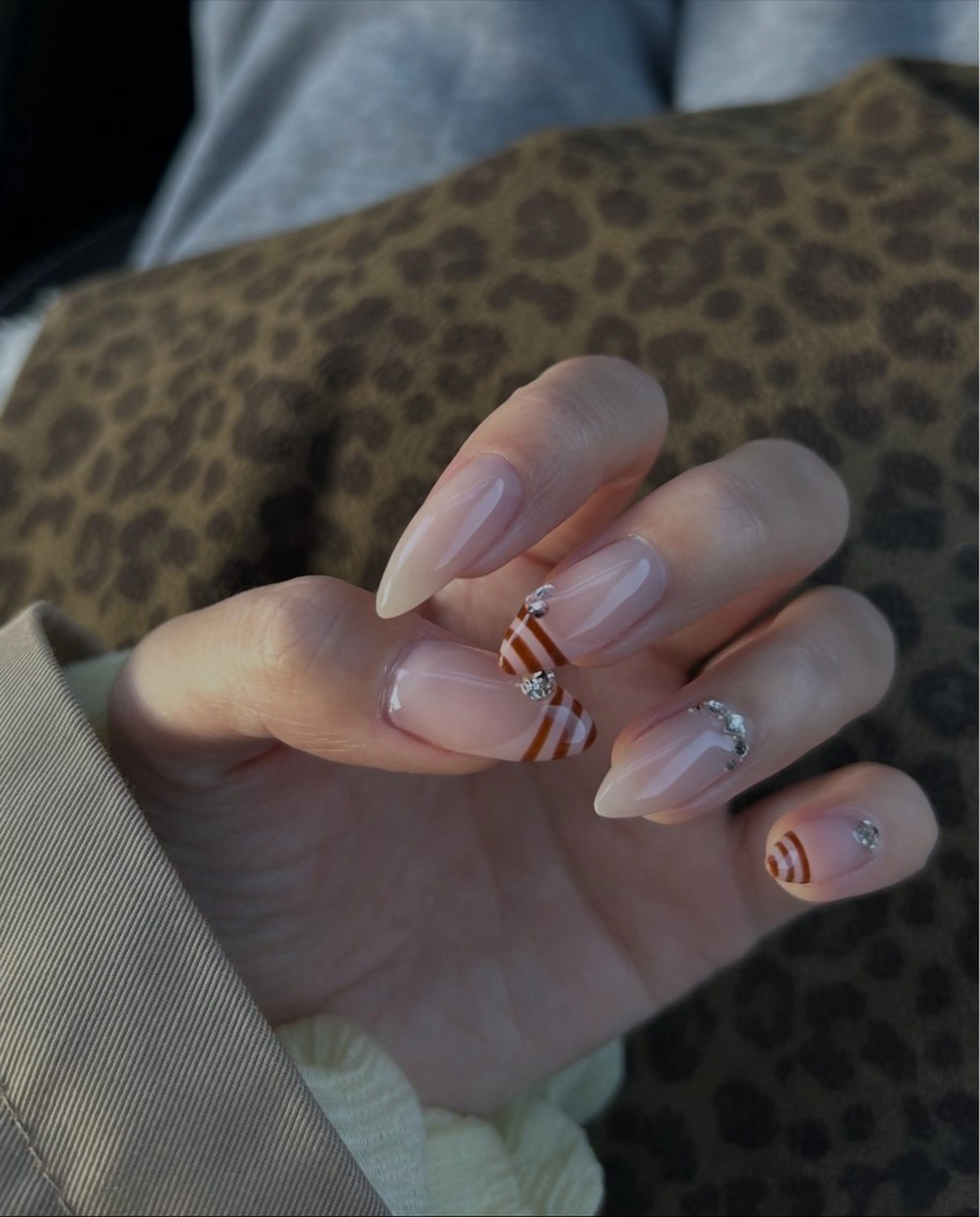 ネイル ボーダー ハンドネイル nail salon mynteのネイルデザイン