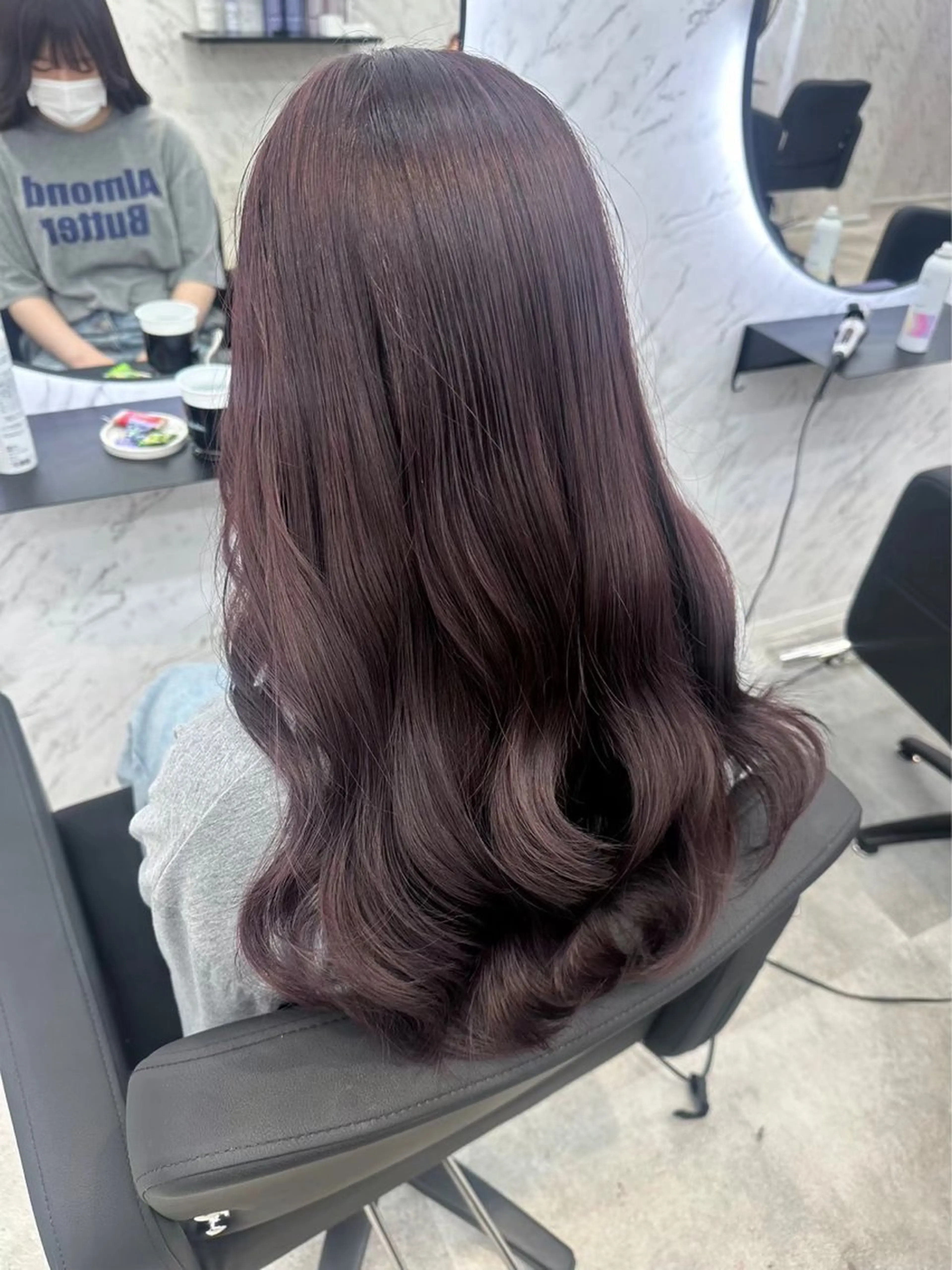 ロング カラー ベージュカラー ラベンダーカラー ラベンダーベージュ ヘアカラー トリートメント 艶カラー 🇰🇷💎MIUのヘアスタイル