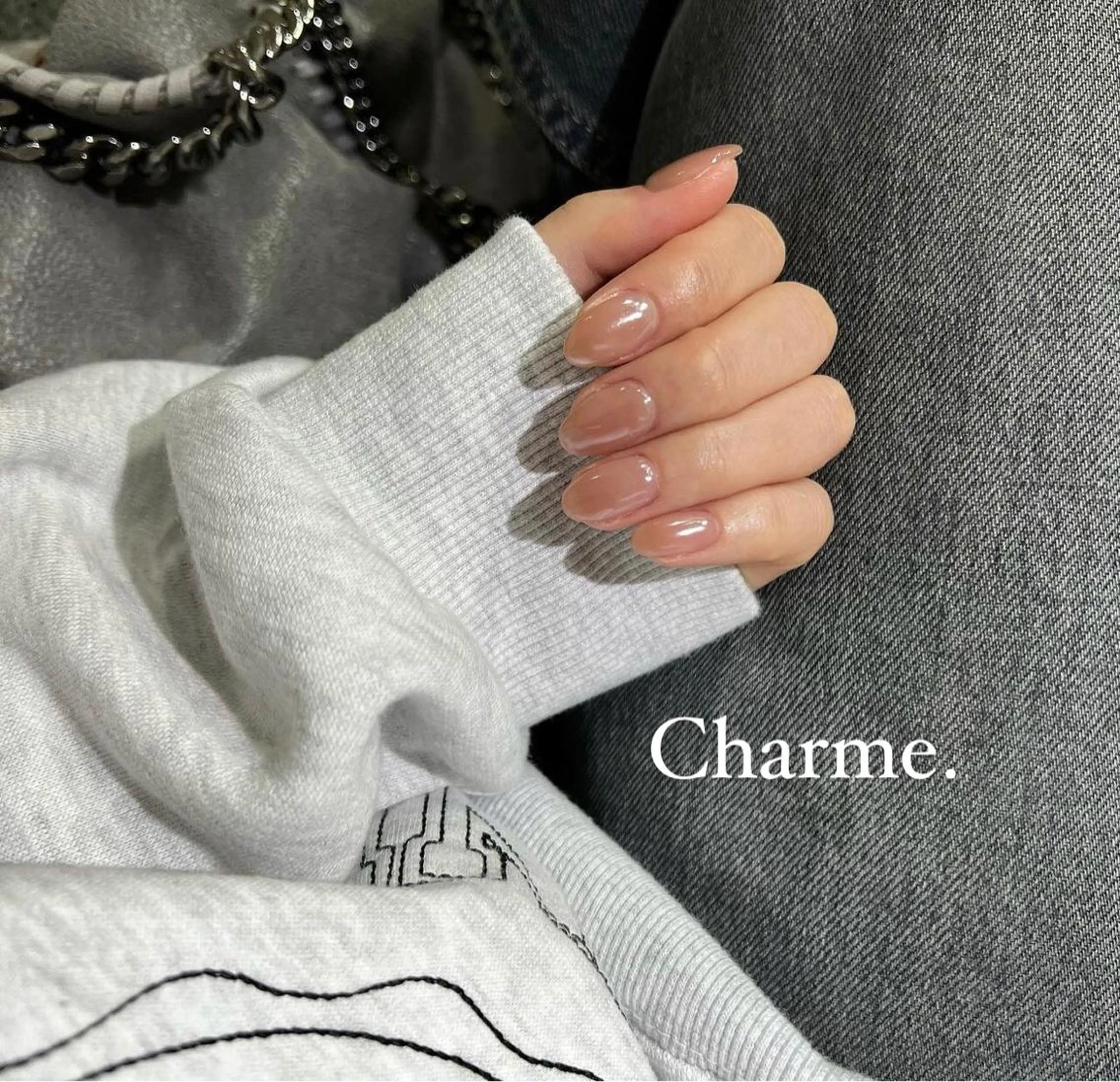 ネイル ミラーネイル シンプルネイル ハンドネイル ハンドケア Charme. NOBUKOのネイルデザイン